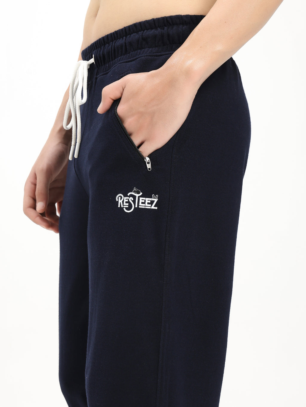 Men's Straight Fit Track Pant with Stripe Detail Elastic Waist Drawstring Sports Lower