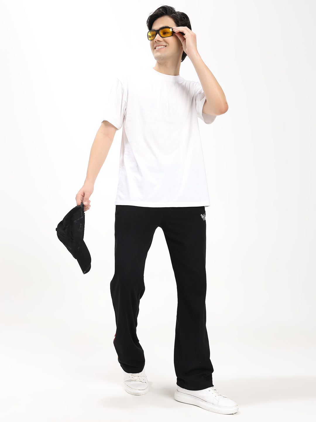 Men's Regular Fit Track Pants with Side Stripe | Drawstring Waist | Casual & Sports Lower