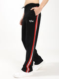 Men's Regular Fit Track Pants with Side Stripe | Drawstring Waist | Casual & Sports Lower