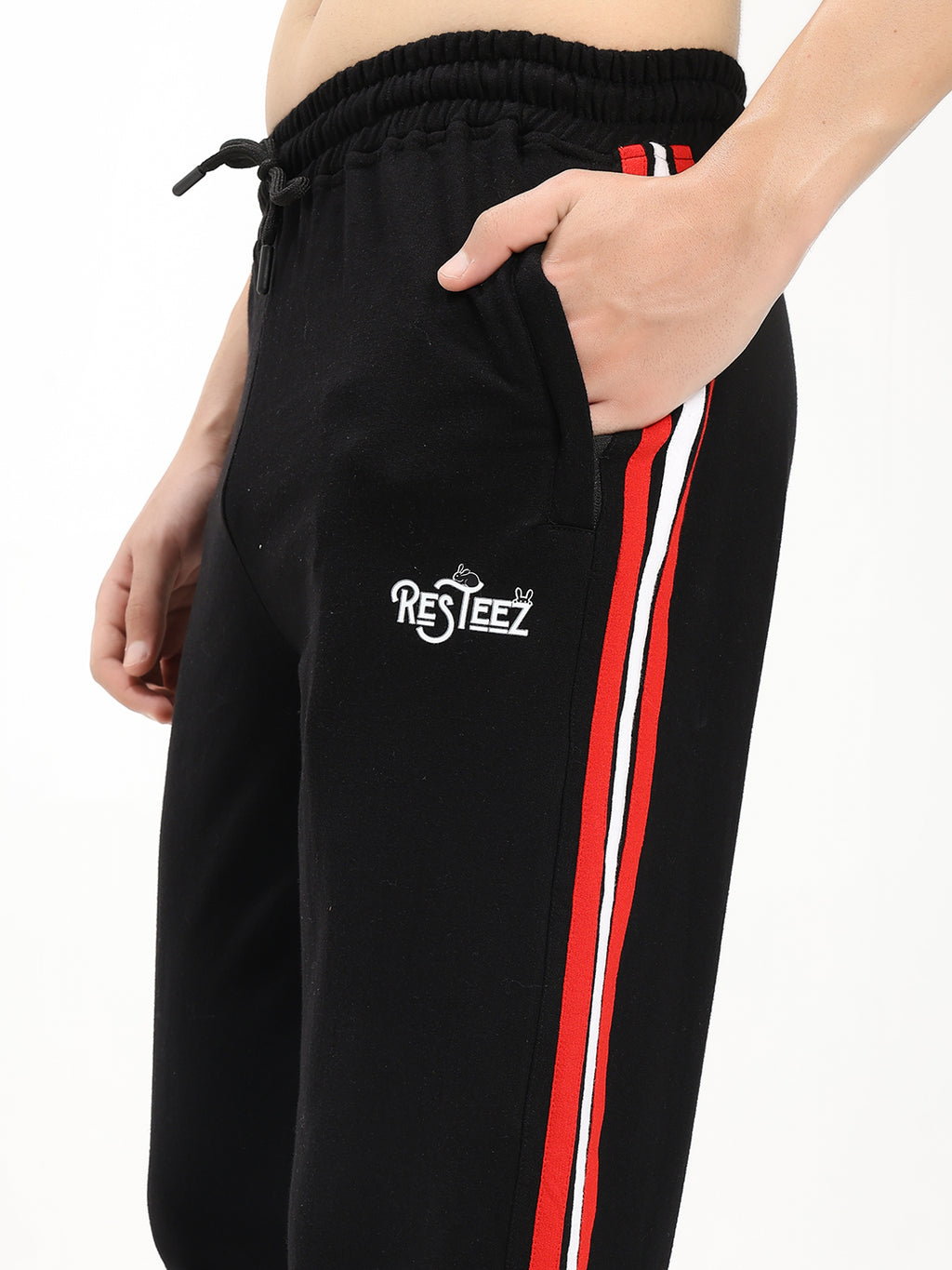 Men's Regular Fit Track Pants with Side Stripe | Drawstring Waist | Casual & Sports Lower