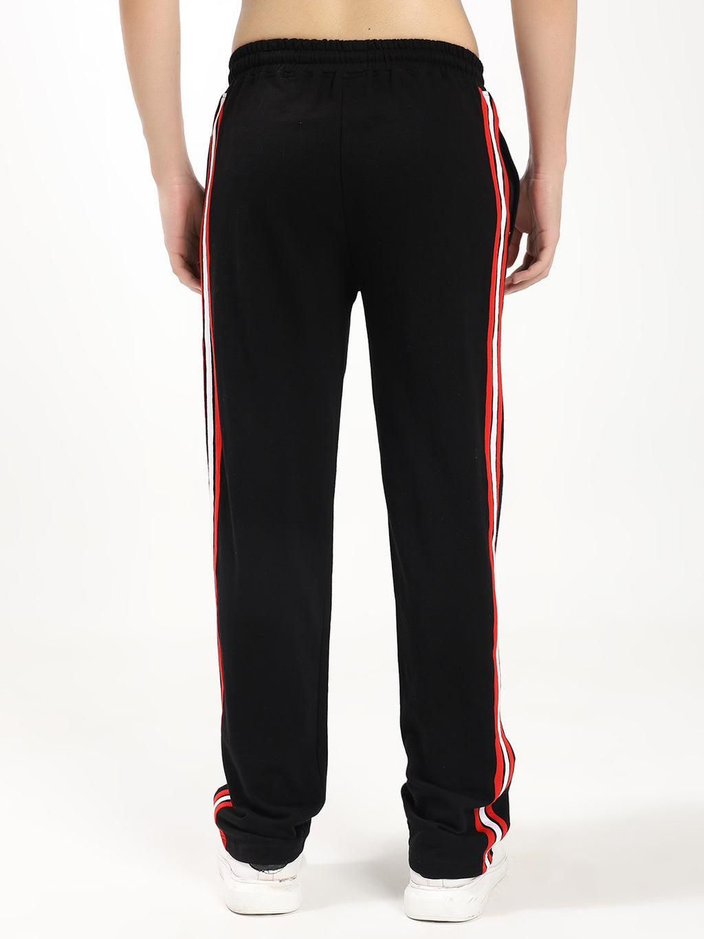 Men's Regular Fit Track Pants with Side Stripe | Drawstring Waist | Casual & Sports Lower