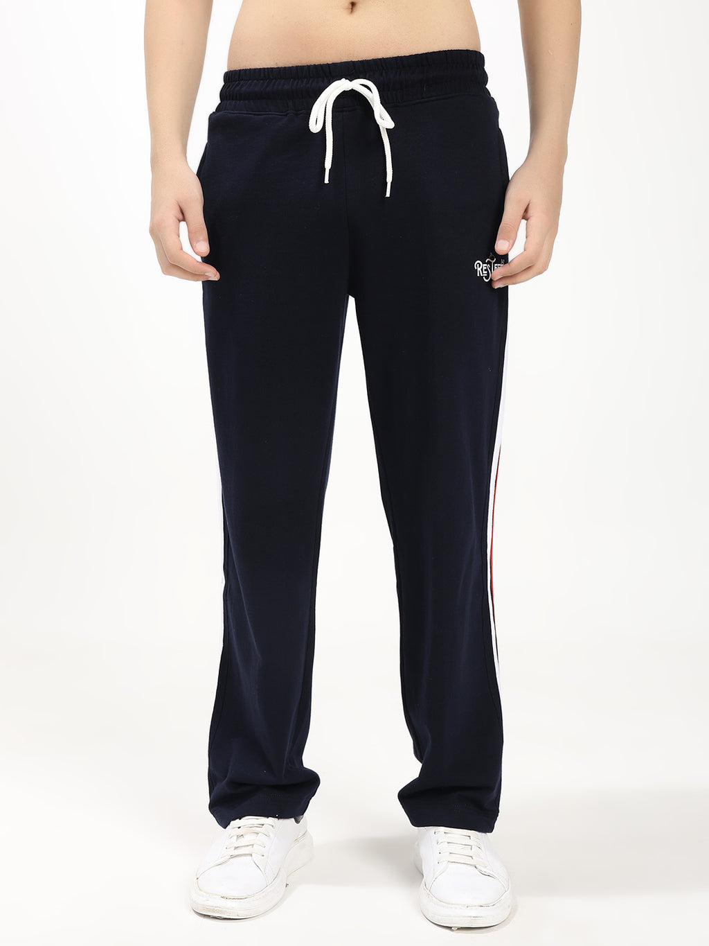 Men's Regular Fit Track Pants with Contrast Side Panel | Drawstring Waist | Casual Sports Lower