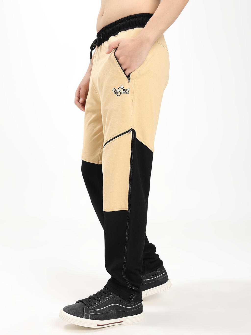 Men's Regular Fit Cotton Blend Cargo Joggers with Multi Utility Pockets, Zip Pocket & Elastic Waist