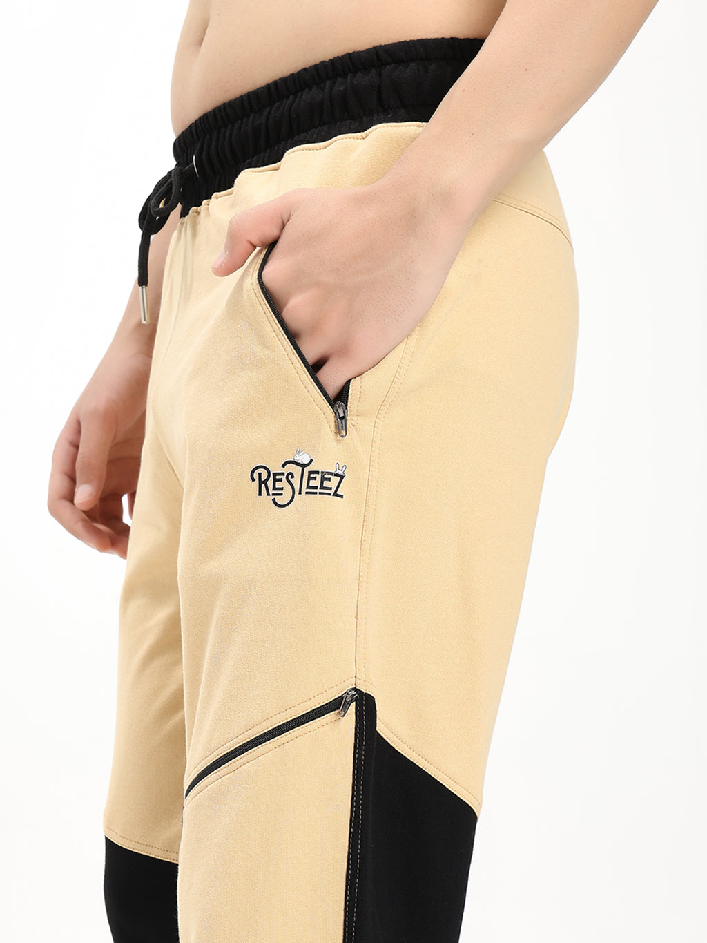 Men's Regular Fit Cotton Blend Cargo Joggers with Multi Utility Pockets, Zip Pocket & Elastic Waist