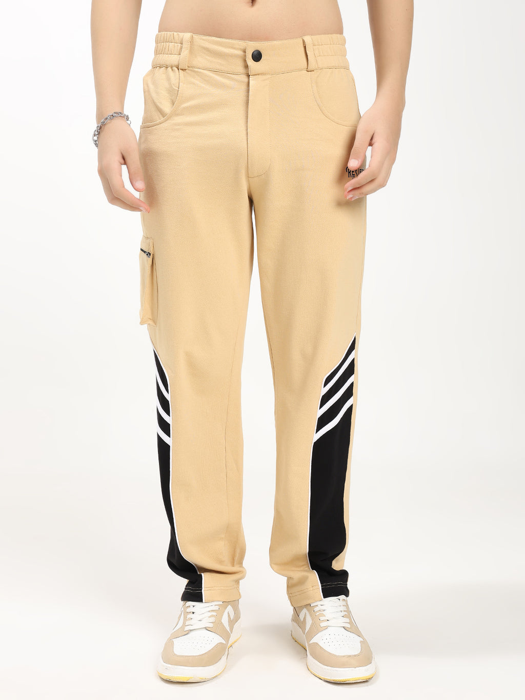 Men's Regular Fit Cargo Track Pants | Utility Pocket Sports Lower | Casual Activewear