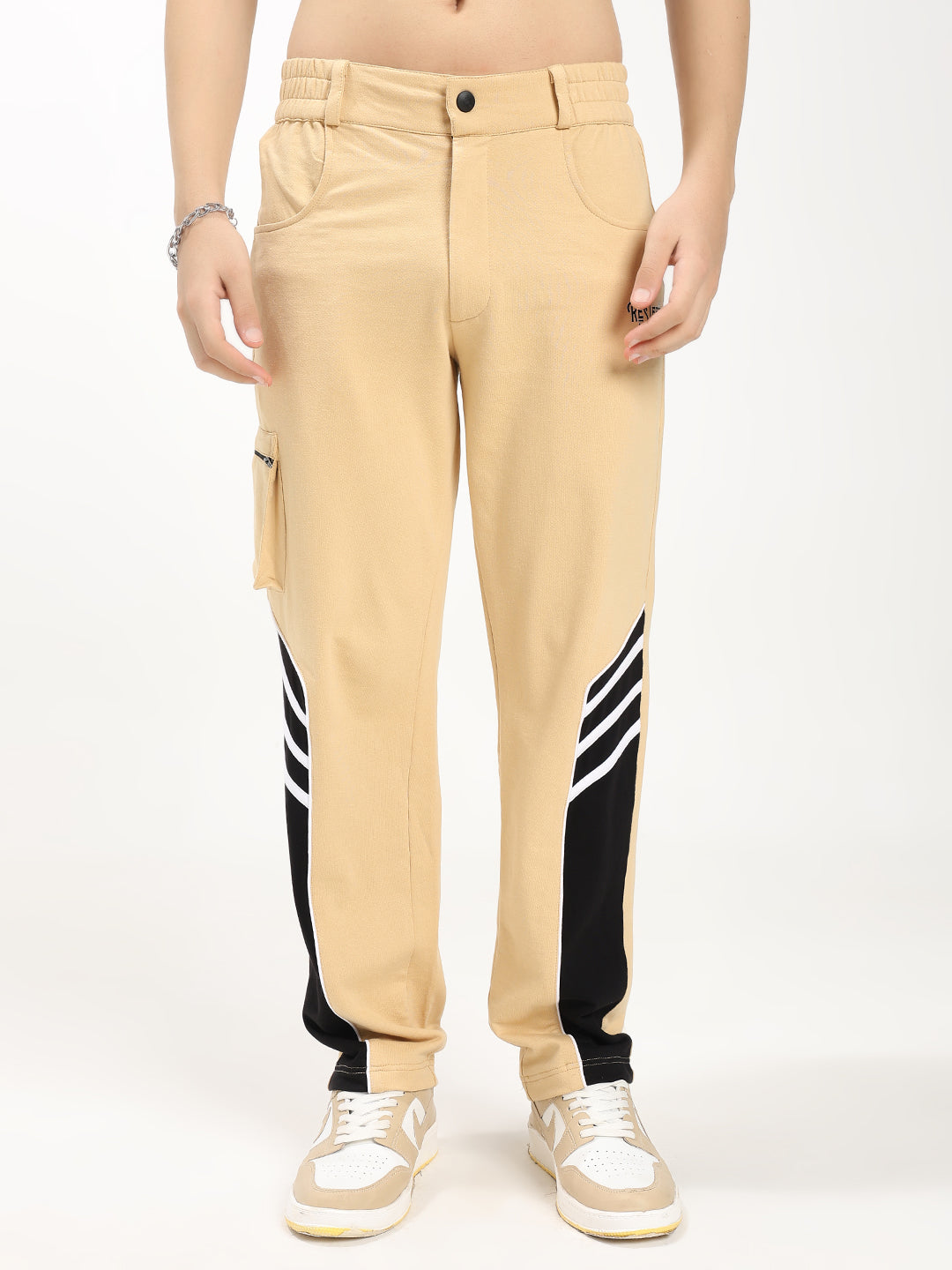 Men's Regular Fit Cargo Track Pants | Utility Pocket Sports Lower | Casual Activewear