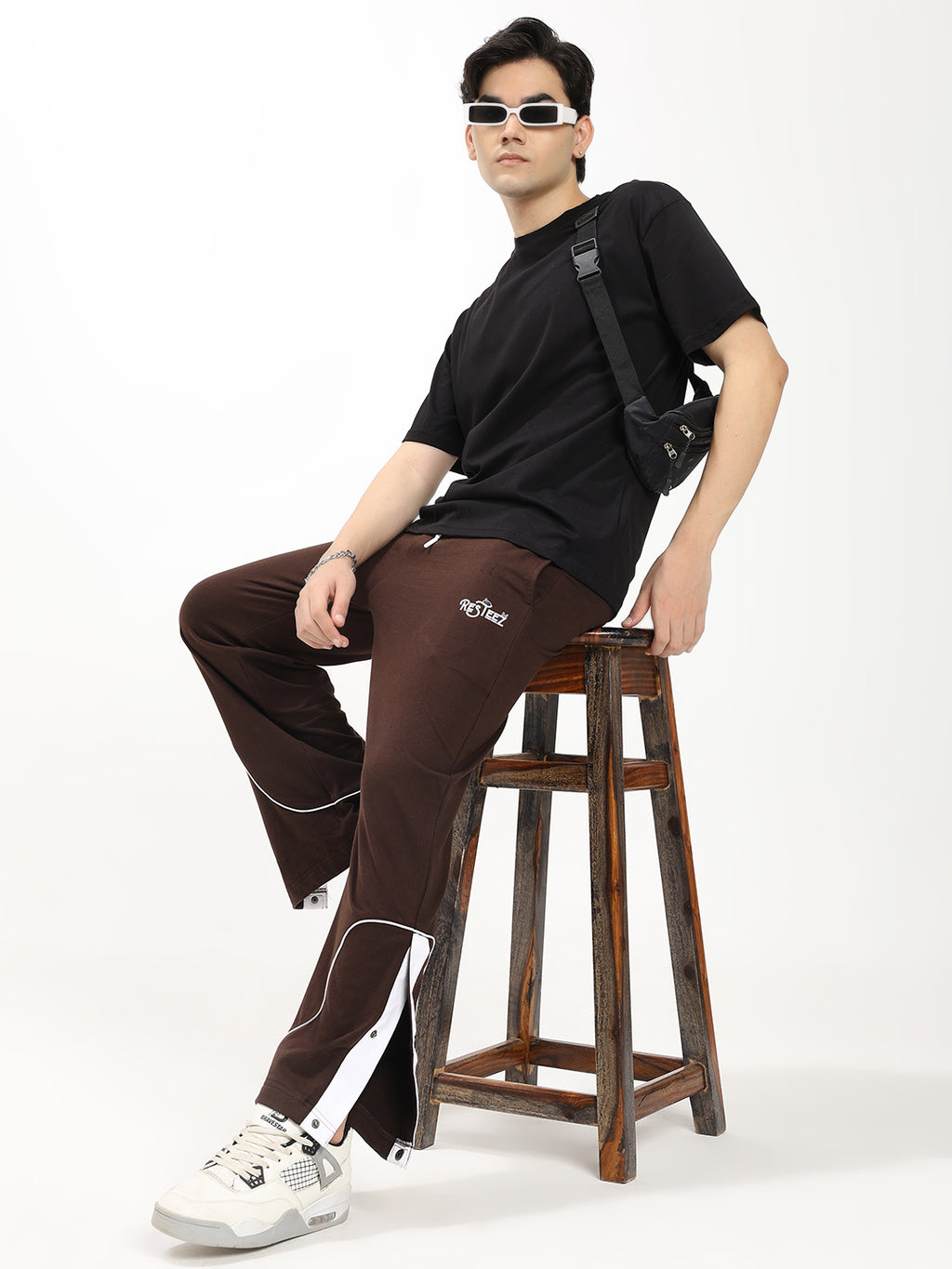 Men's Regular Fit Track Pants with Snap Button Hem | Drawstring Waist | Casual Sports Lower