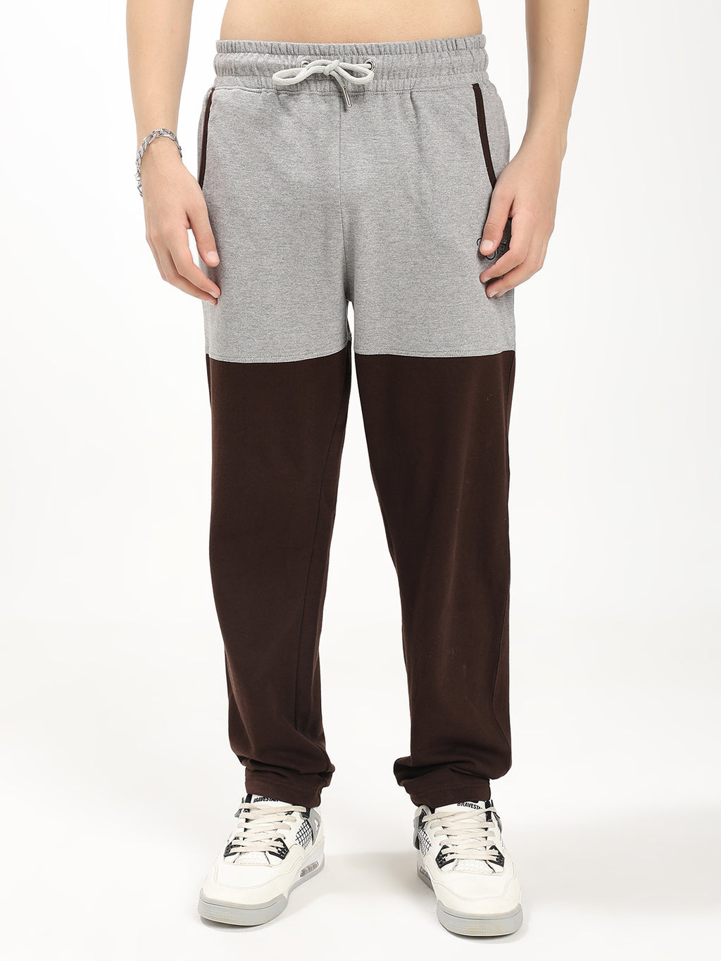 Men's Regular Fit Track Pants | Color Block Sports Lower | Drawstring Waist | Casual Activewear