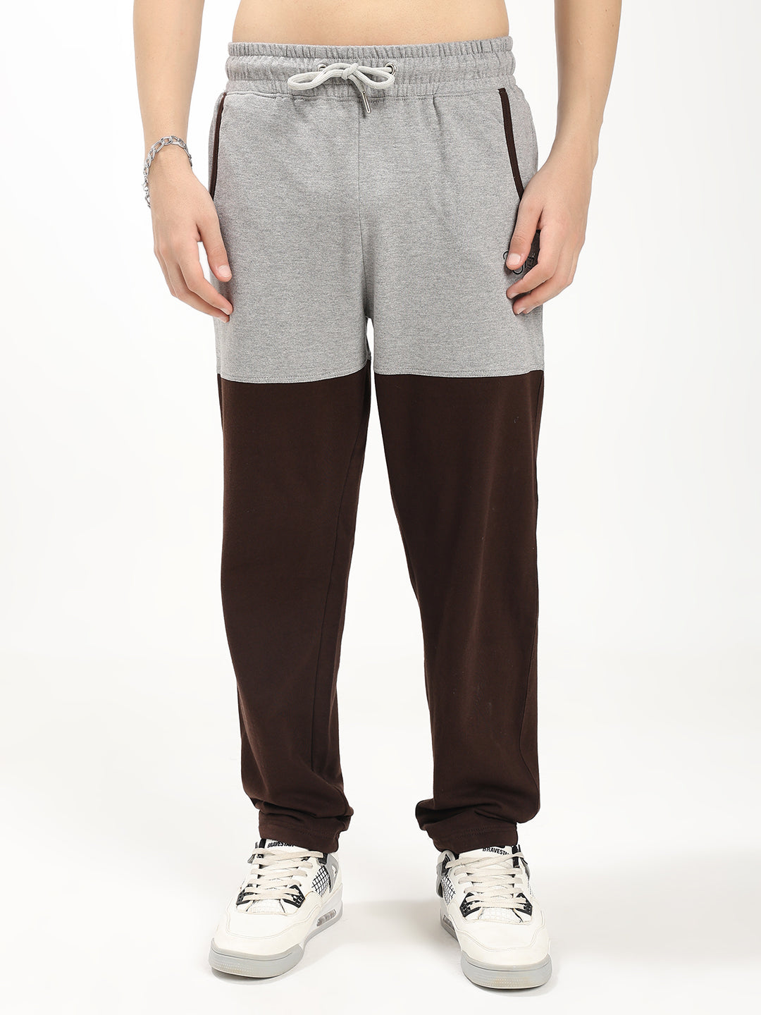 Men's Regular Fit Track Pants | Color Block Sports Lower | Drawstring Waist | Casual Activewear