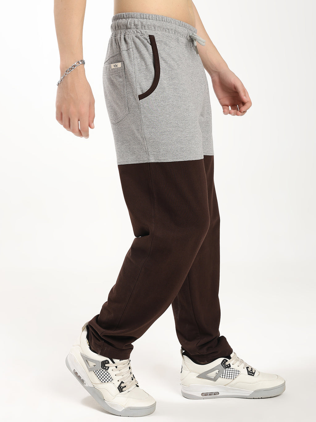 Men's Regular Fit Track Pants | Color Block Sports Lower | Drawstring Waist | Casual Activewear