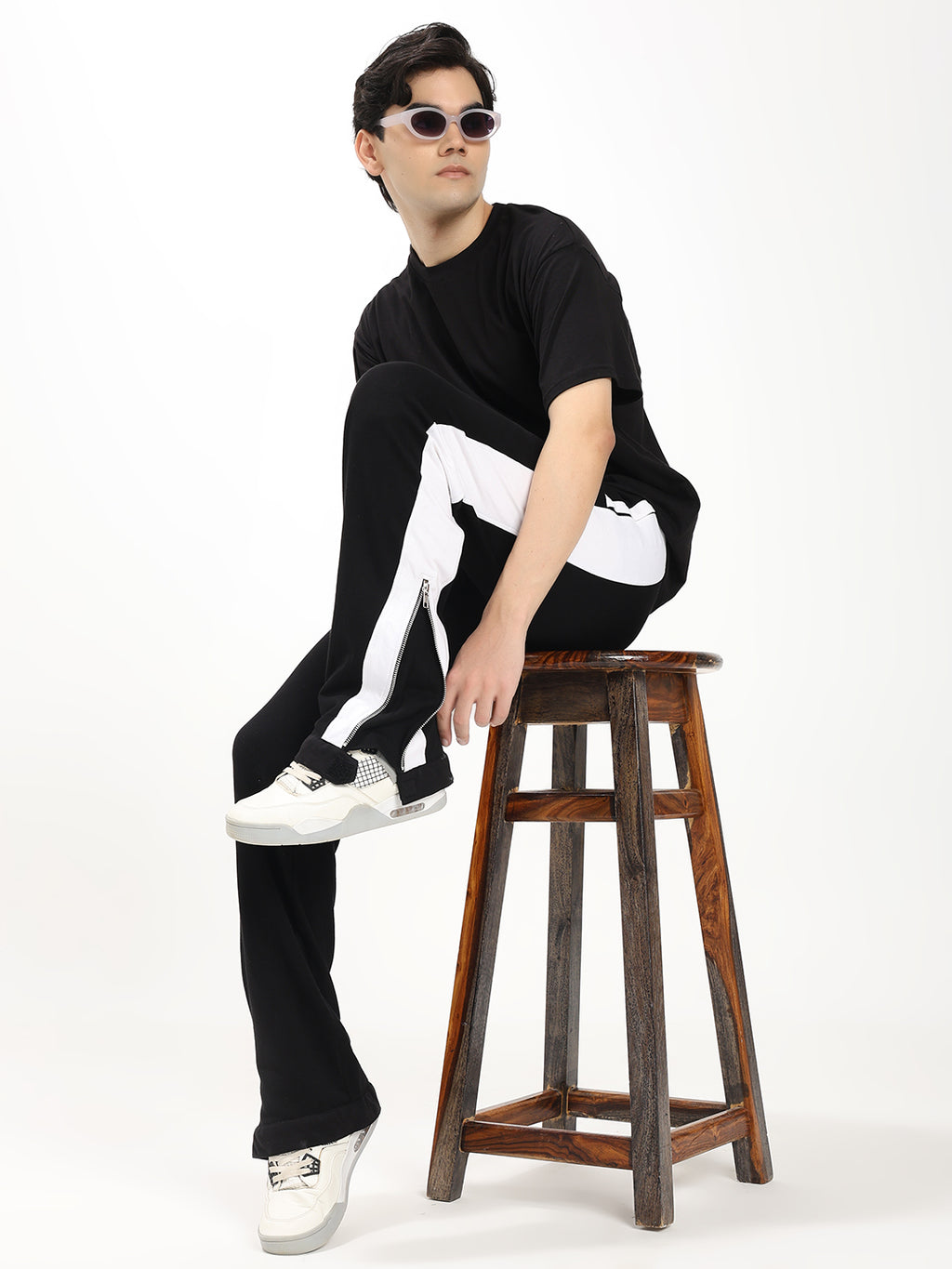 Men's Relaxed Fit Side Panel Track Pants | Premium Cotton Blend | Drawstring Waist | Everyday Casual & Streetwear Bottoms