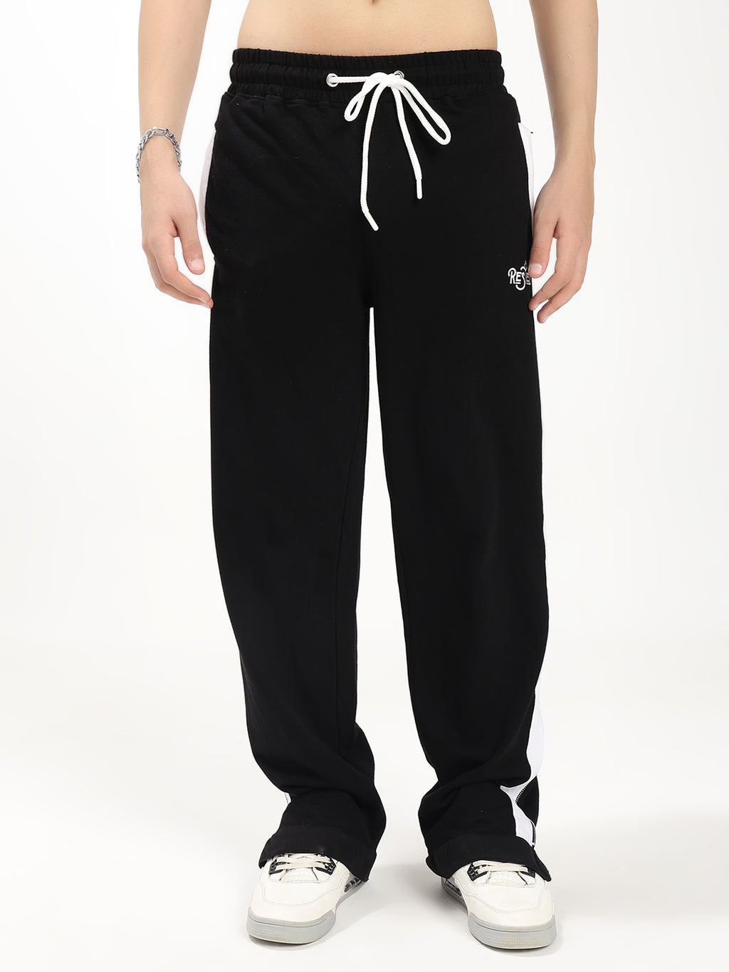 Men's Relaxed Fit Side Panel Track Pants | Premium Cotton Blend | Drawstring Waist | Everyday Casual & Streetwear Bottoms