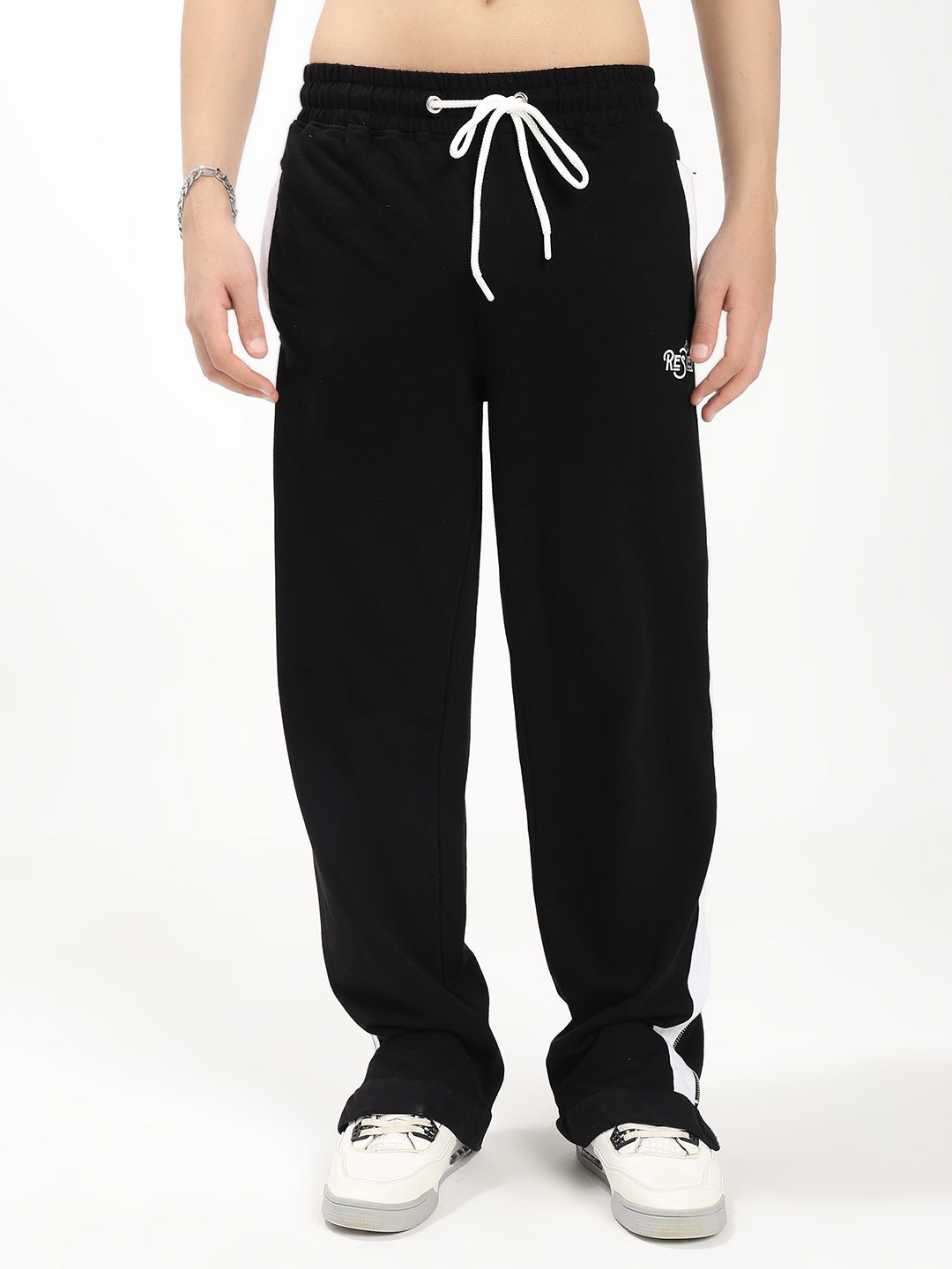 Men's Relaxed Fit Side Panel Track Pants | Premium Cotton Blend | Drawstring Waist | Everyday Casual & Streetwear Bottoms