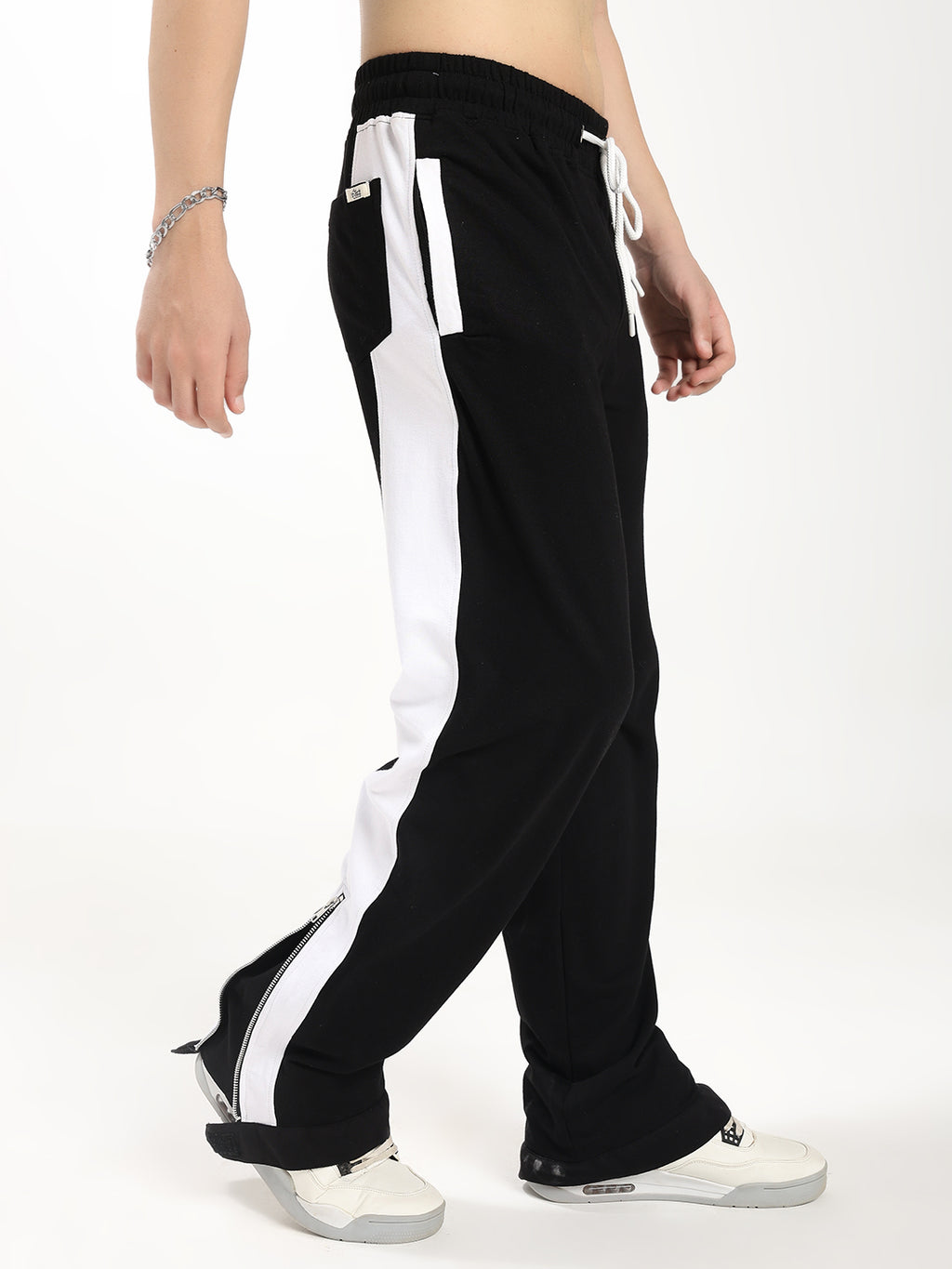 Men's Relaxed Fit Side Panel Track Pants | Premium Cotton Blend | Drawstring Waist | Everyday Casual & Streetwear Bottoms