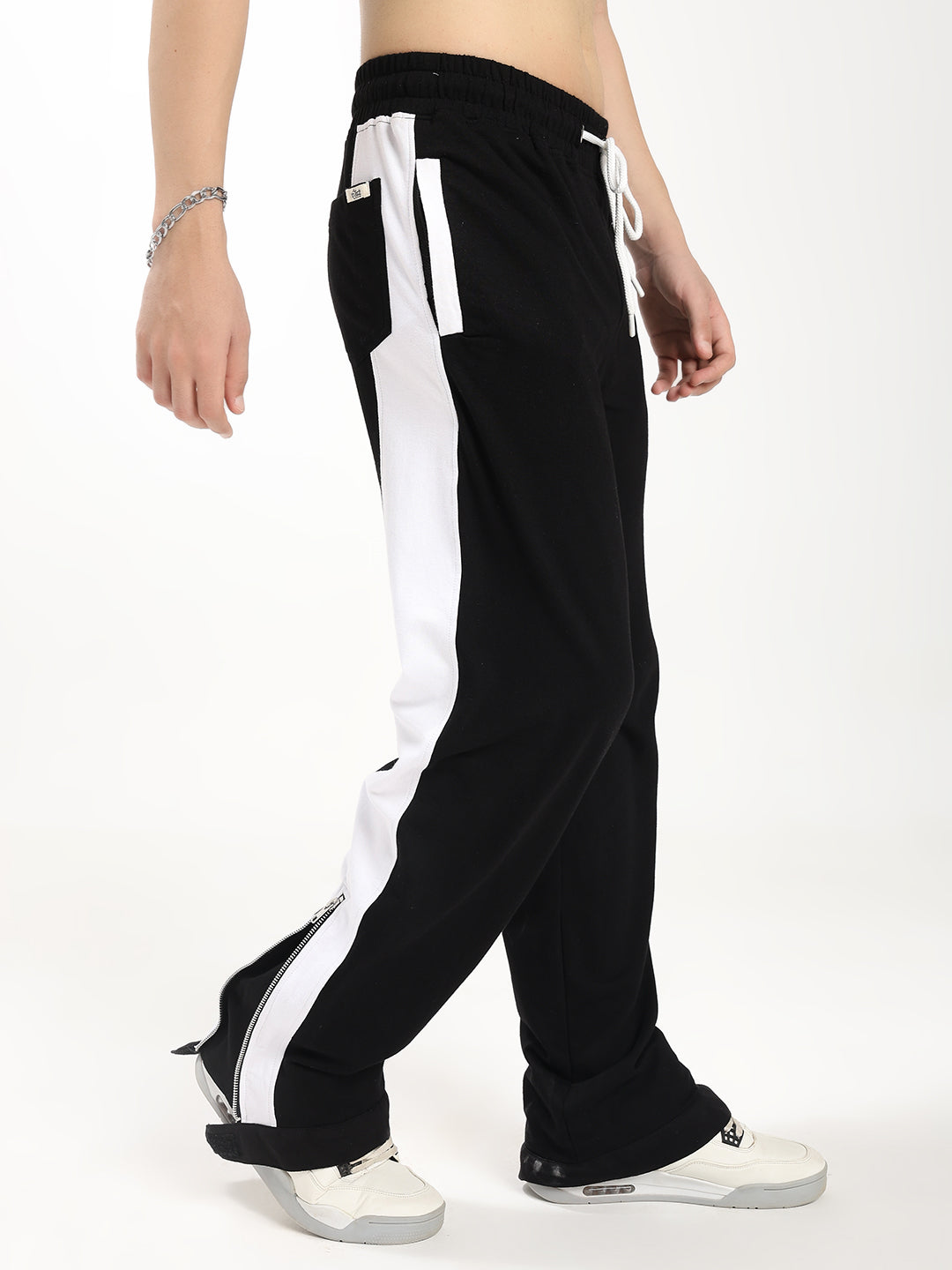 Men's Relaxed Fit Side Panel Track Pants | Premium Cotton Blend | Drawstring Waist | Everyday Casual & Streetwear Bottoms