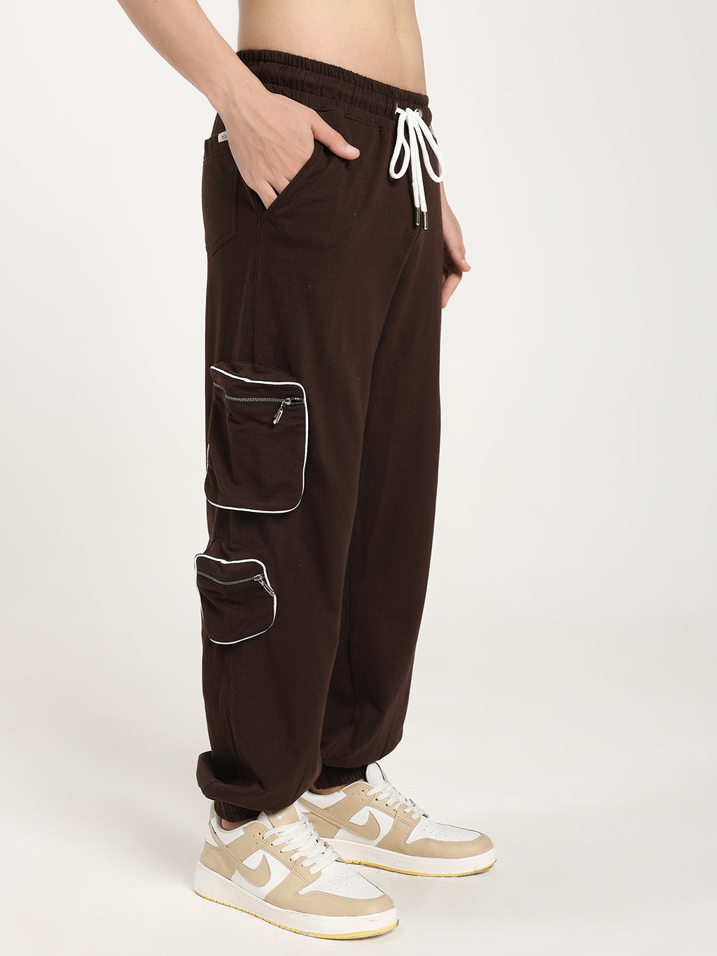 Men's Premium Multi Pocket Cargo Track Pant Elastic Waist Jogger