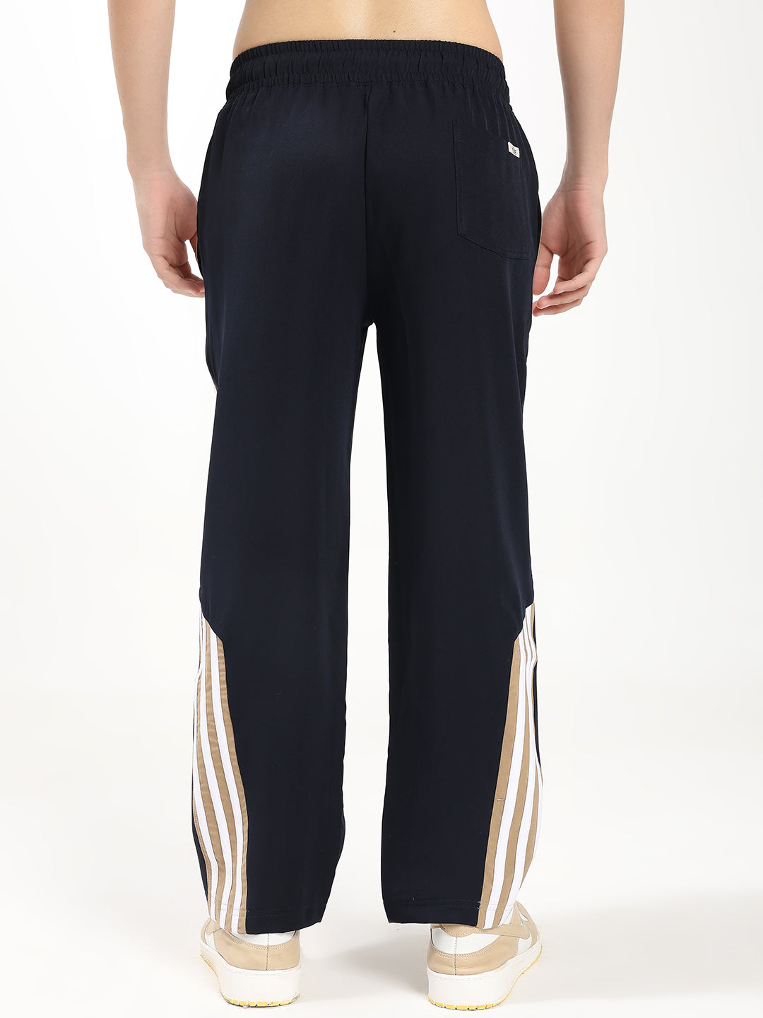 Men's Premium Straight Fit Track Pant with Side Stripe Design Elastic Waist and Drawstring