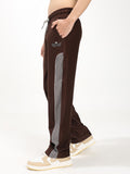 Men's Straight Fit Track Pant with Contrast Side Panel Elastic Waist Drawstring Sports Lower
