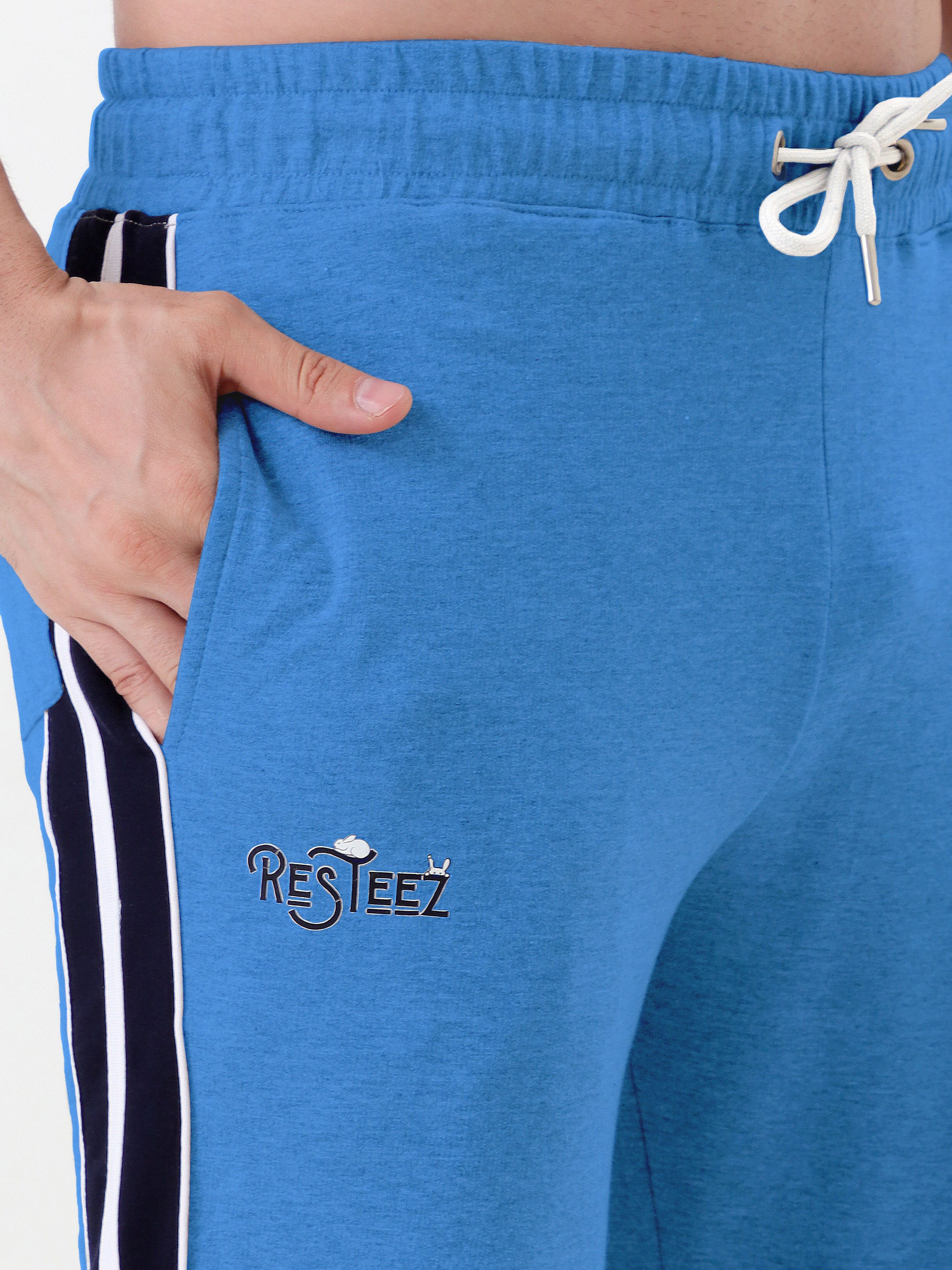 Men's Solid Regular Fit Track Pants with Side Stripe | Elastic Waist | Casual & Sports Lower