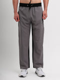 Men Regular Fit Track Pant with Contrast Side Panels and Elastic Waist