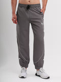 Men Active Jogger Track Pant with Reflective Piping Elastic Cuff and Zip Pockets