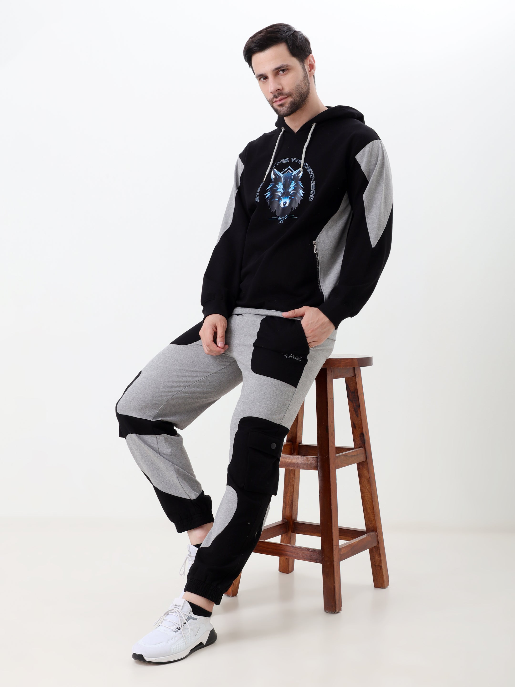 Resteez Men's Premium Color Block Track Pant