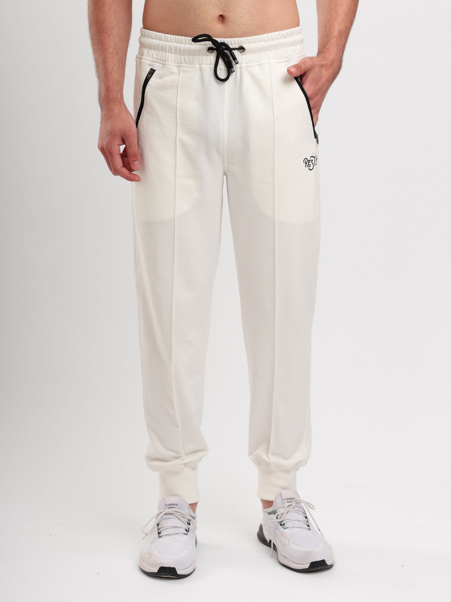 Men's Premium Slim Fit Jogger Track Pant with Zip Pockets, Elastic Waist & Ribbed Cuffs