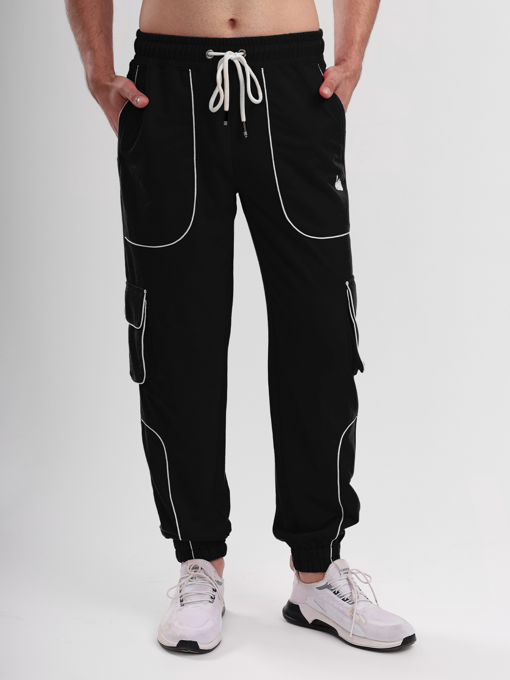 Men Premium Cargo Jogger Track Pant with Utility Pockets and Tapered Fit