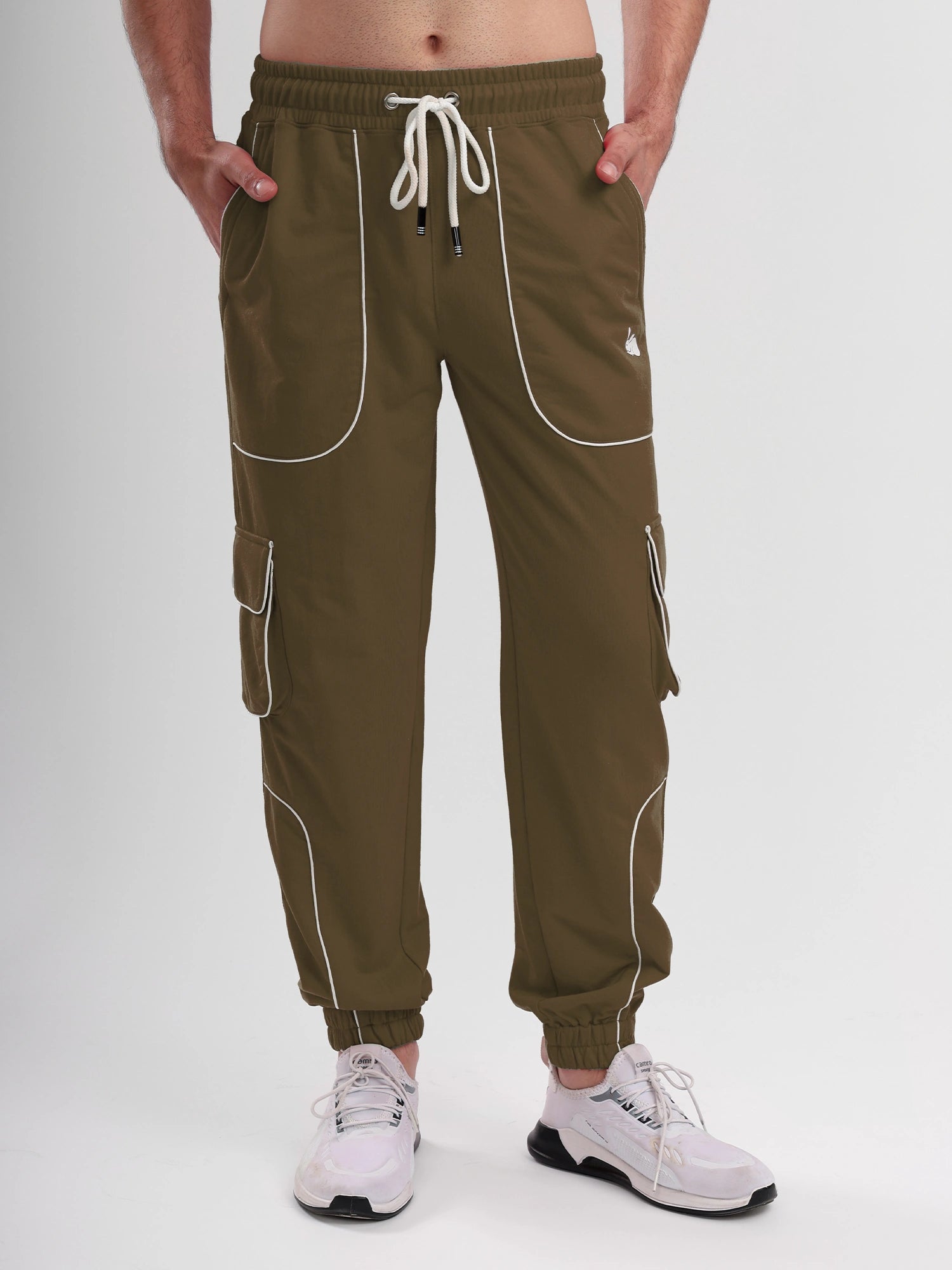 Resteez Men's Premium Utility Cargo Jogger Track Pant