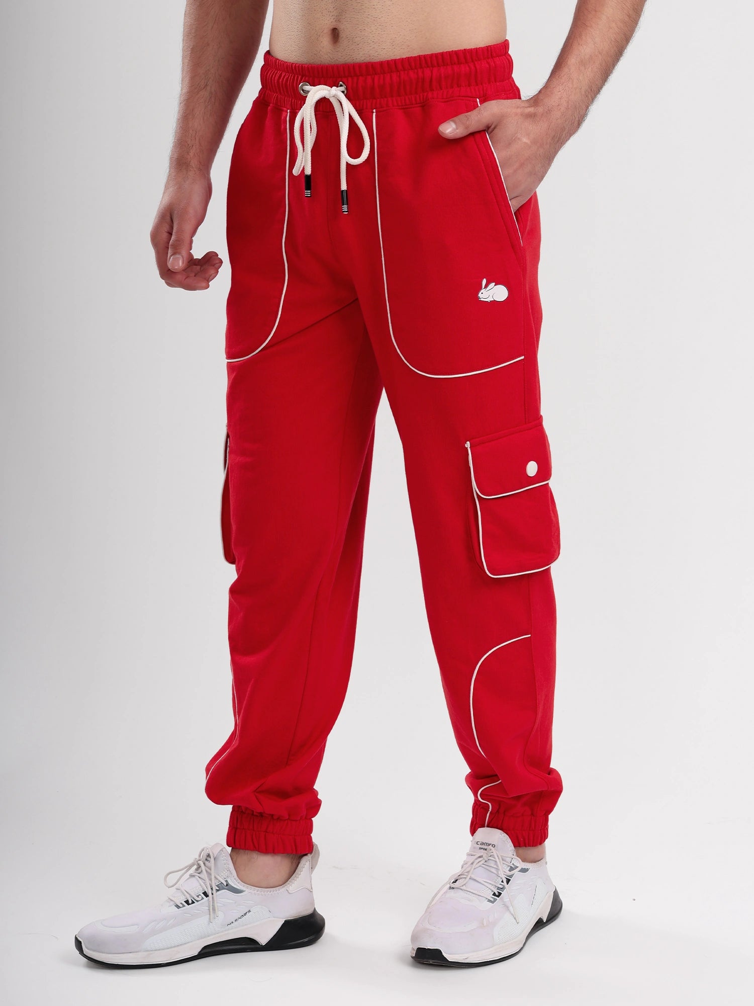 Resteez Men's Premium Utility Cargo Jogger Track Pant