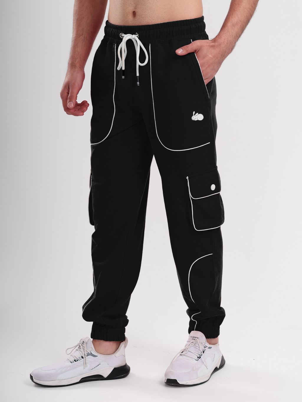 Men Premium Cargo Jogger Track Pant with Utility Pockets and Tapered Fit