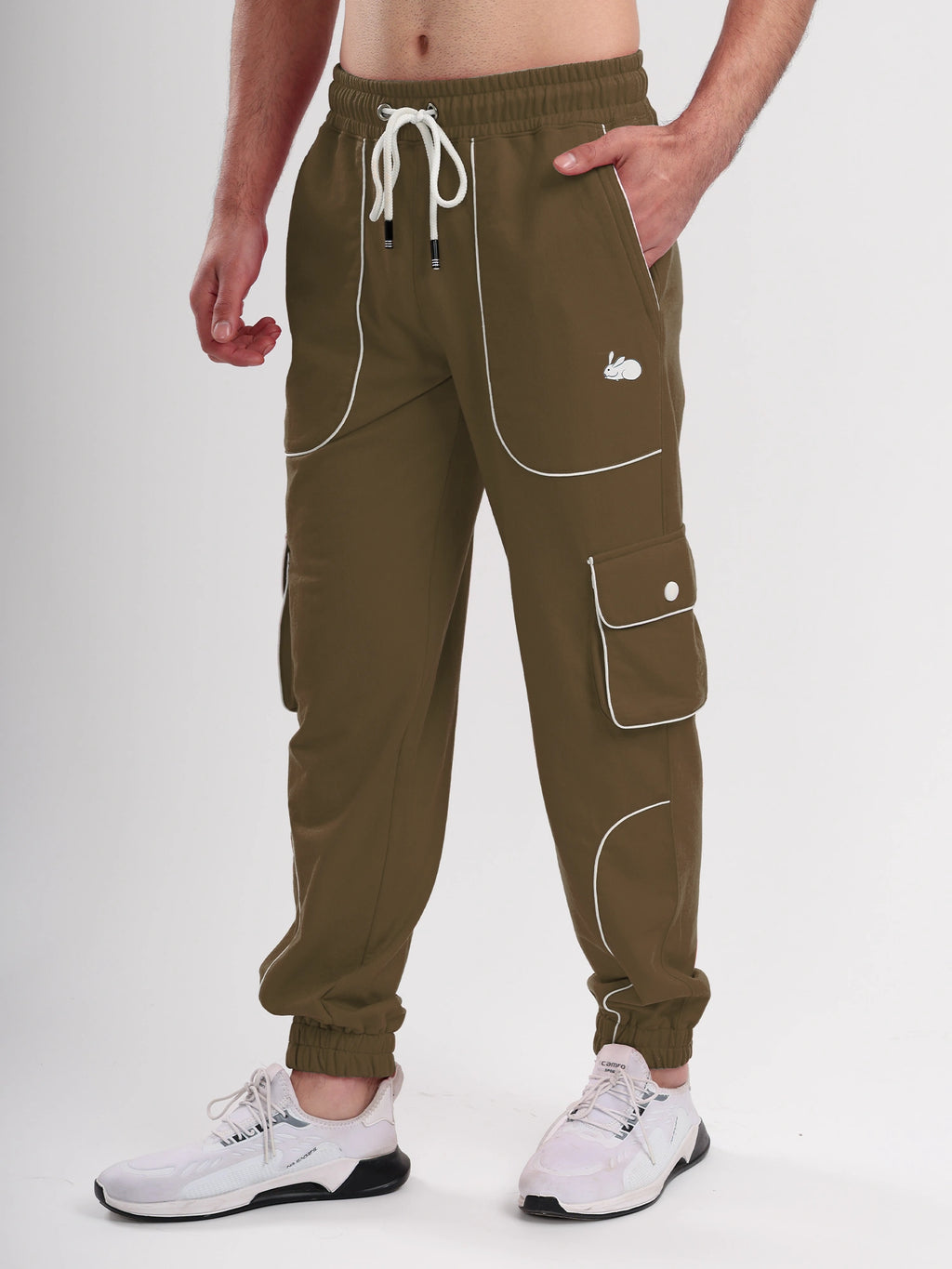 Resteez Men's Premium Utility Cargo Jogger Track Pant