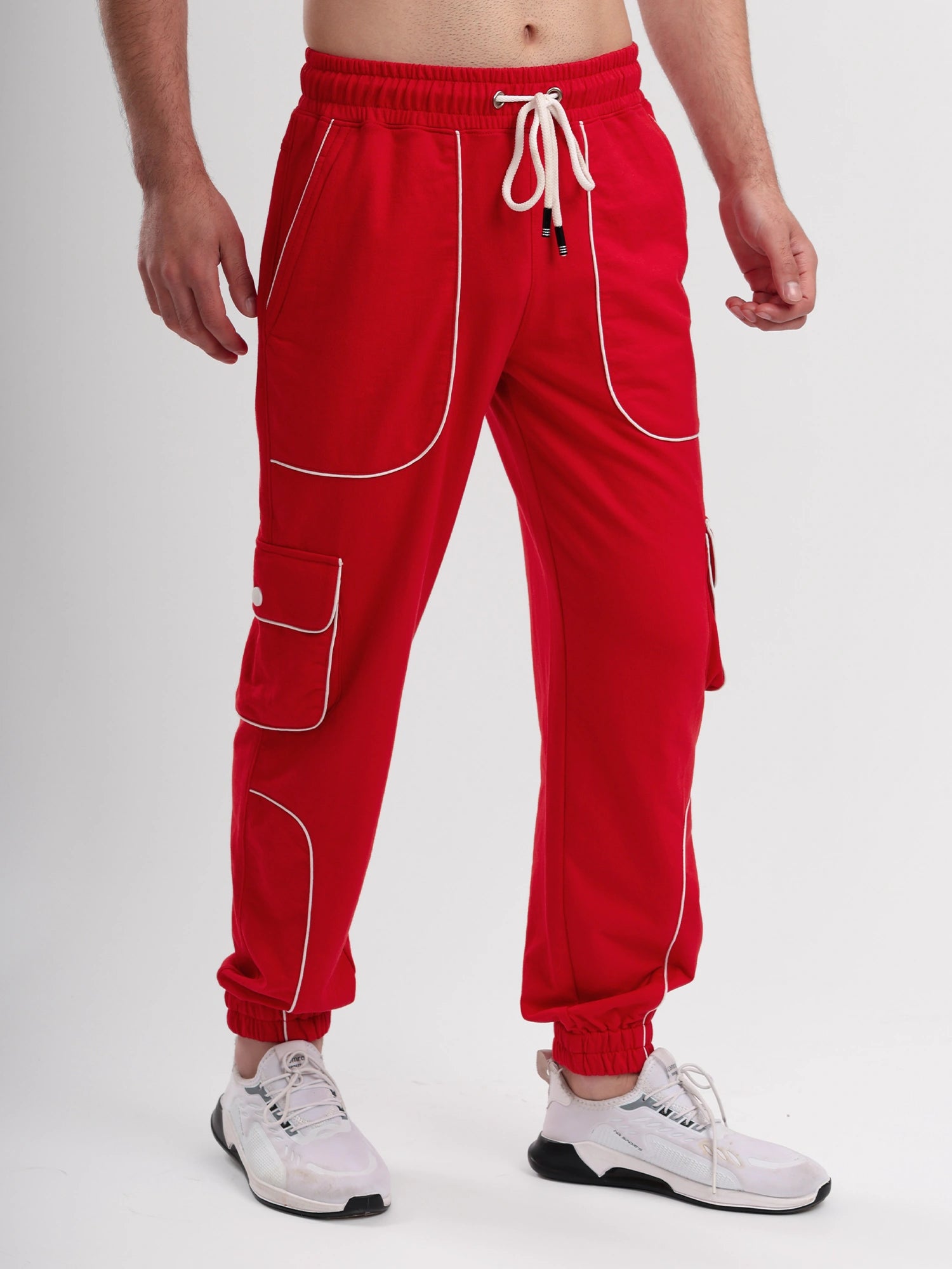 Resteez Men's Premium Utility Cargo Jogger Track Pant