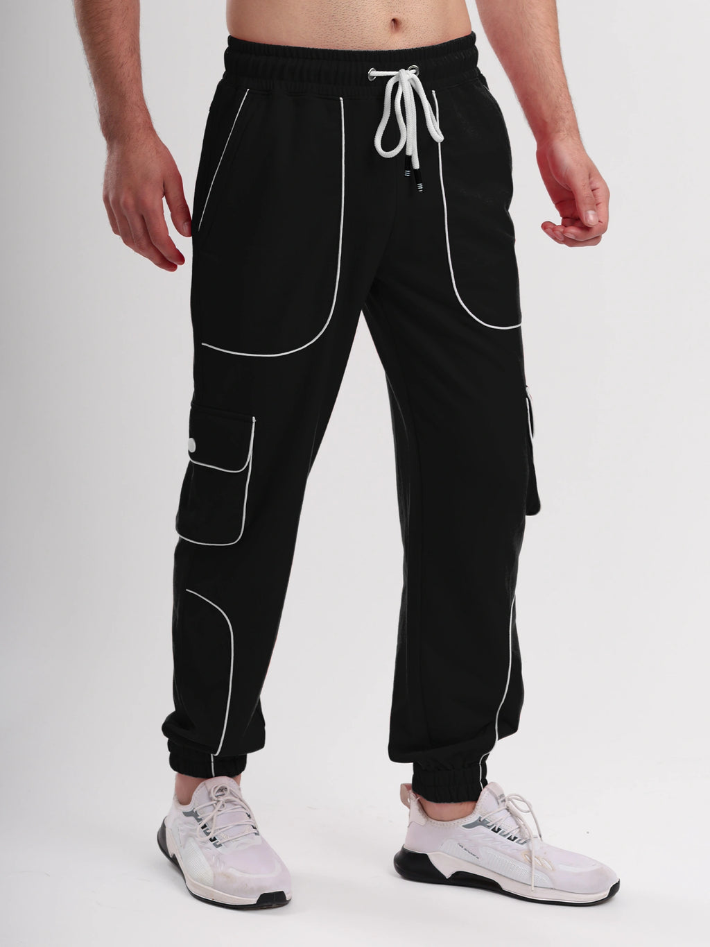 Resteez Men's Premium Utility Cargo Jogger Track Pant