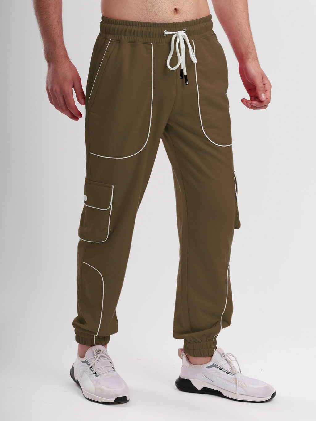 Resteez Men's Premium Utility Cargo Jogger Track Pant