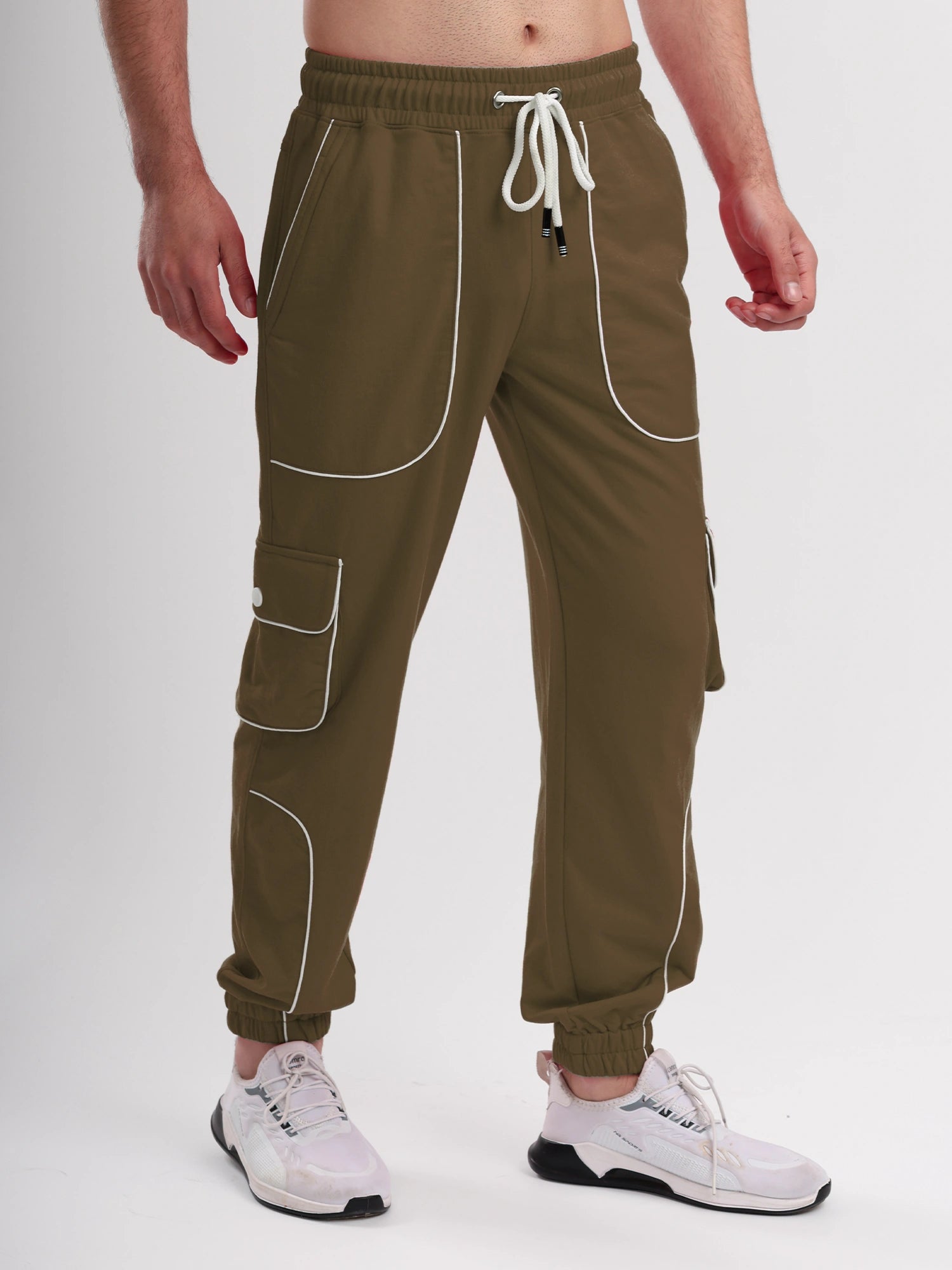 Resteez Men's Premium Utility Cargo Jogger Track Pant