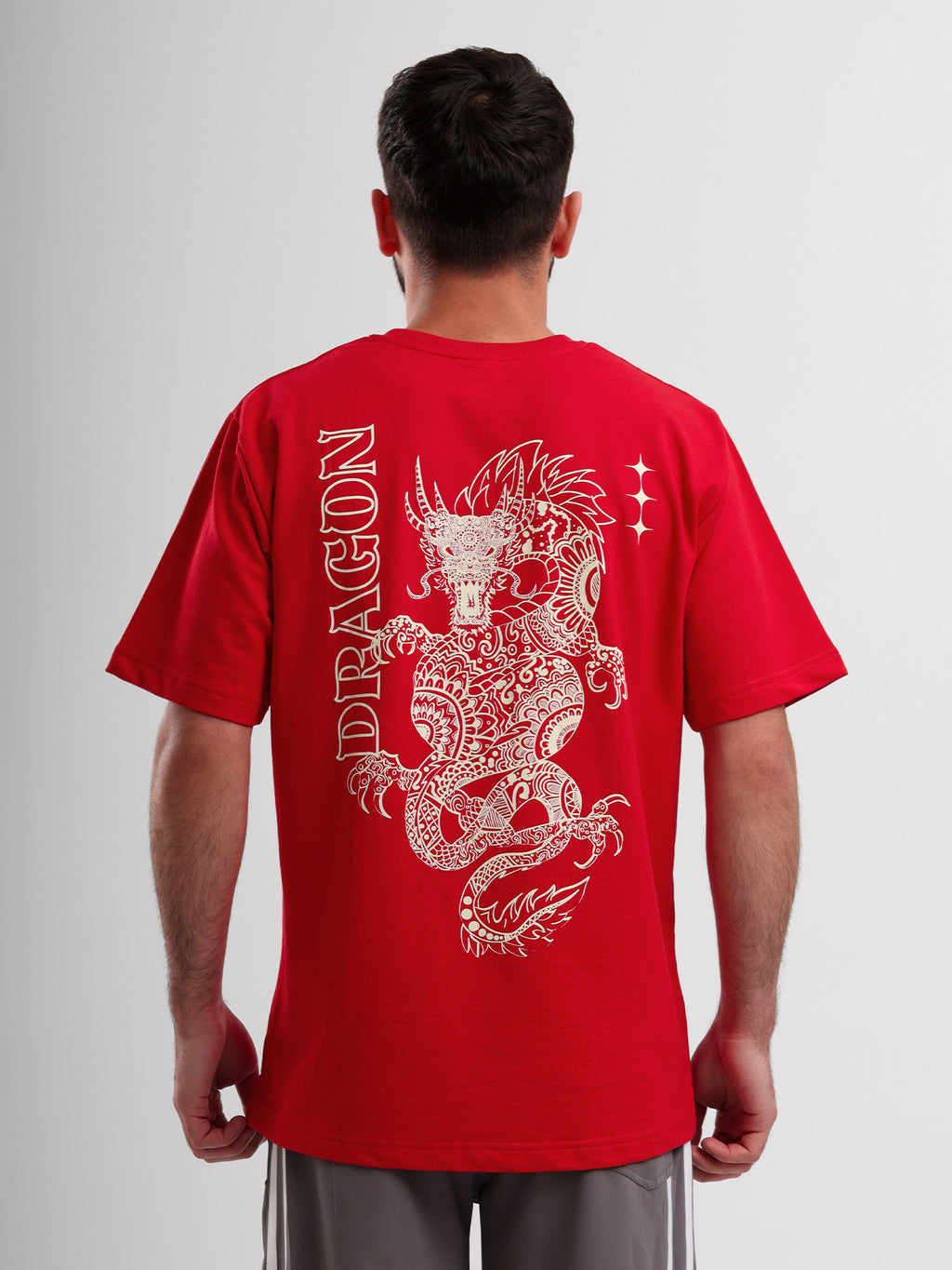 Men's Premium Oversized Graphic Print T-Shirt – Dragon Back Design