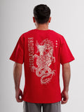 Men's Premium Oversized Graphic Print T-Shirt – Dragon Back Design