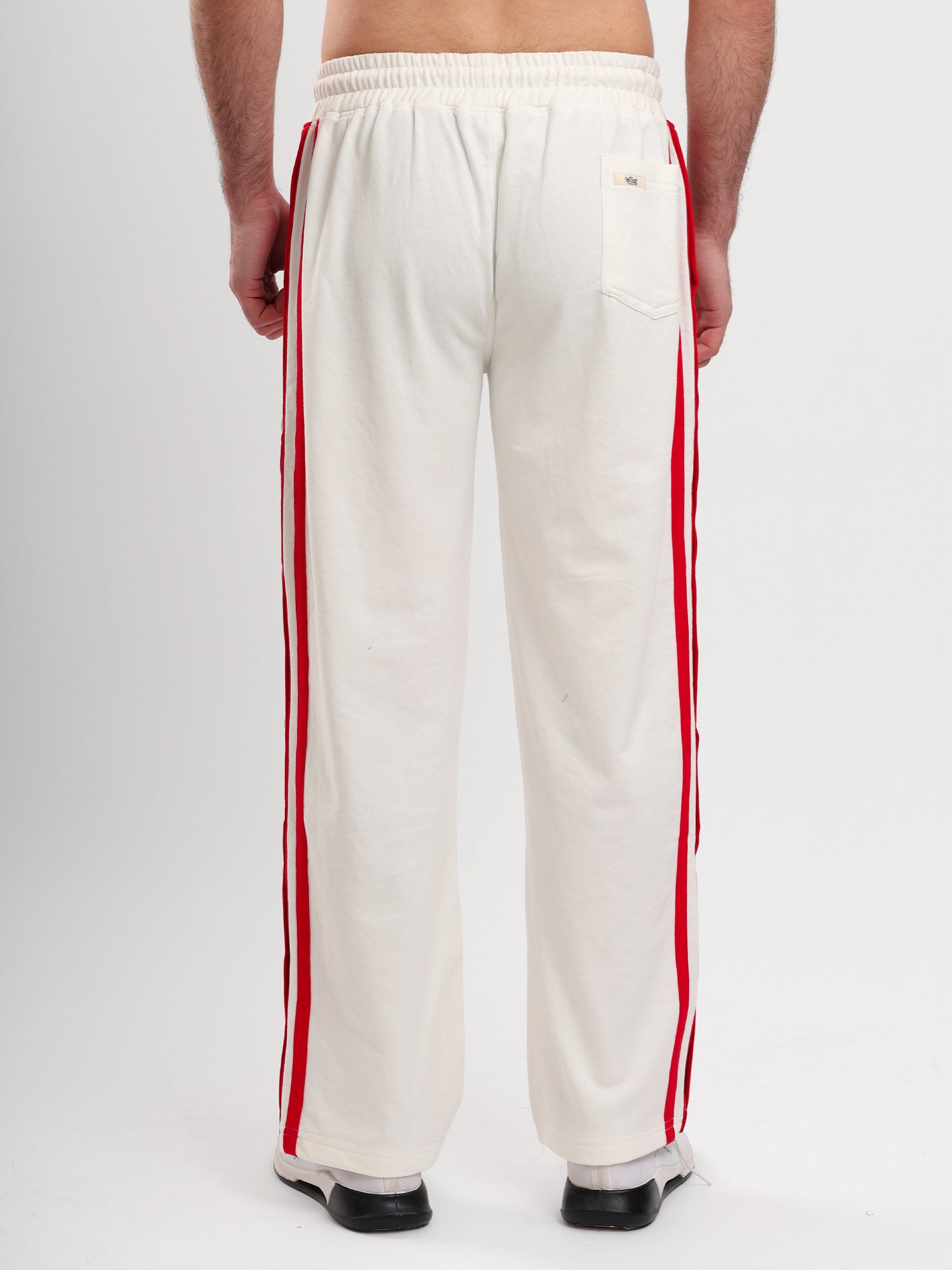 Men's Regular Fit Side Snap Track Pant with Adjustable Drawstring, Side Pockets & Straight Fit