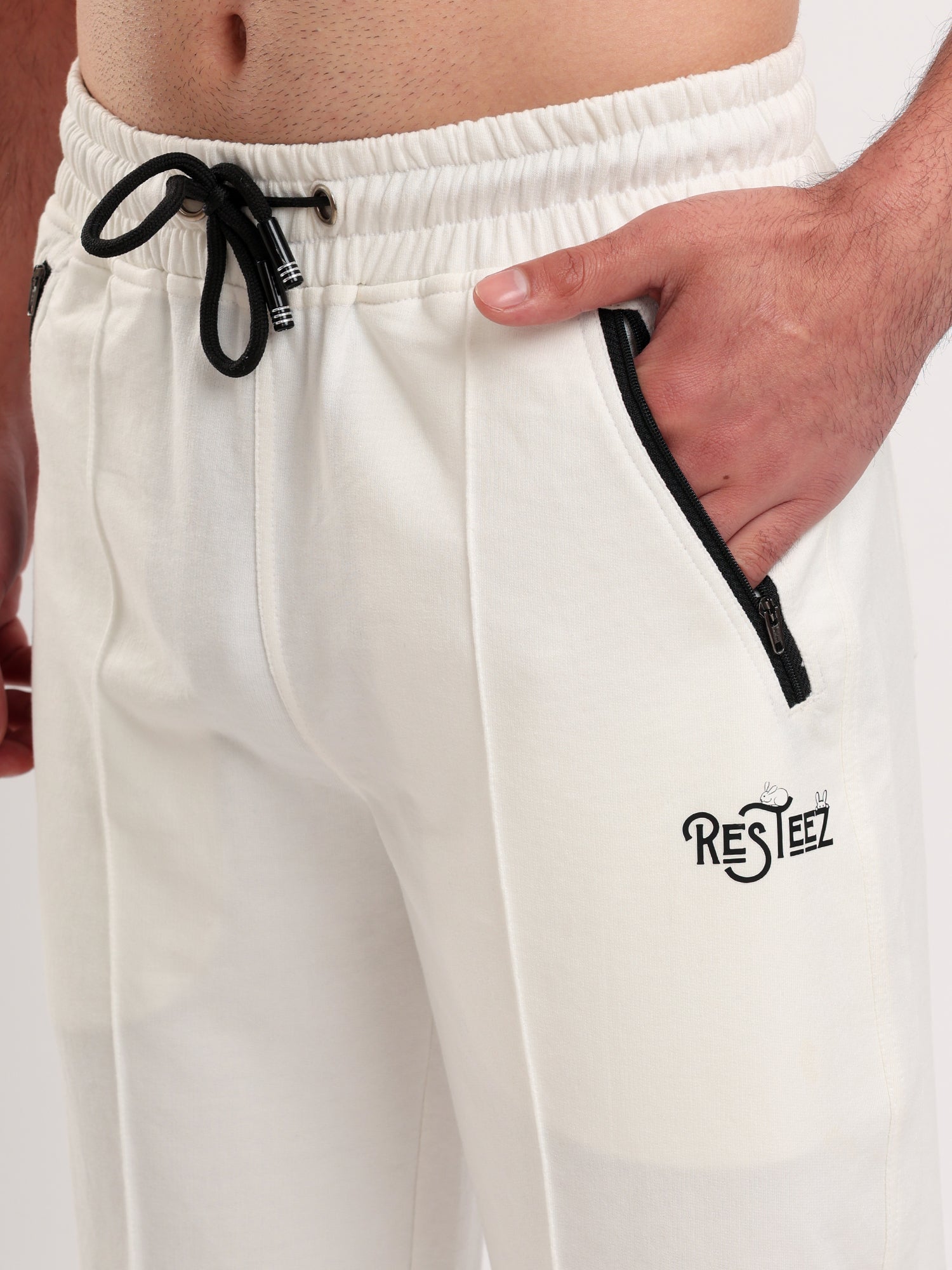 Men's Premium Slim Fit Jogger Track Pant with Zip Pockets, Elastic Waist & Ribbed Cuffs