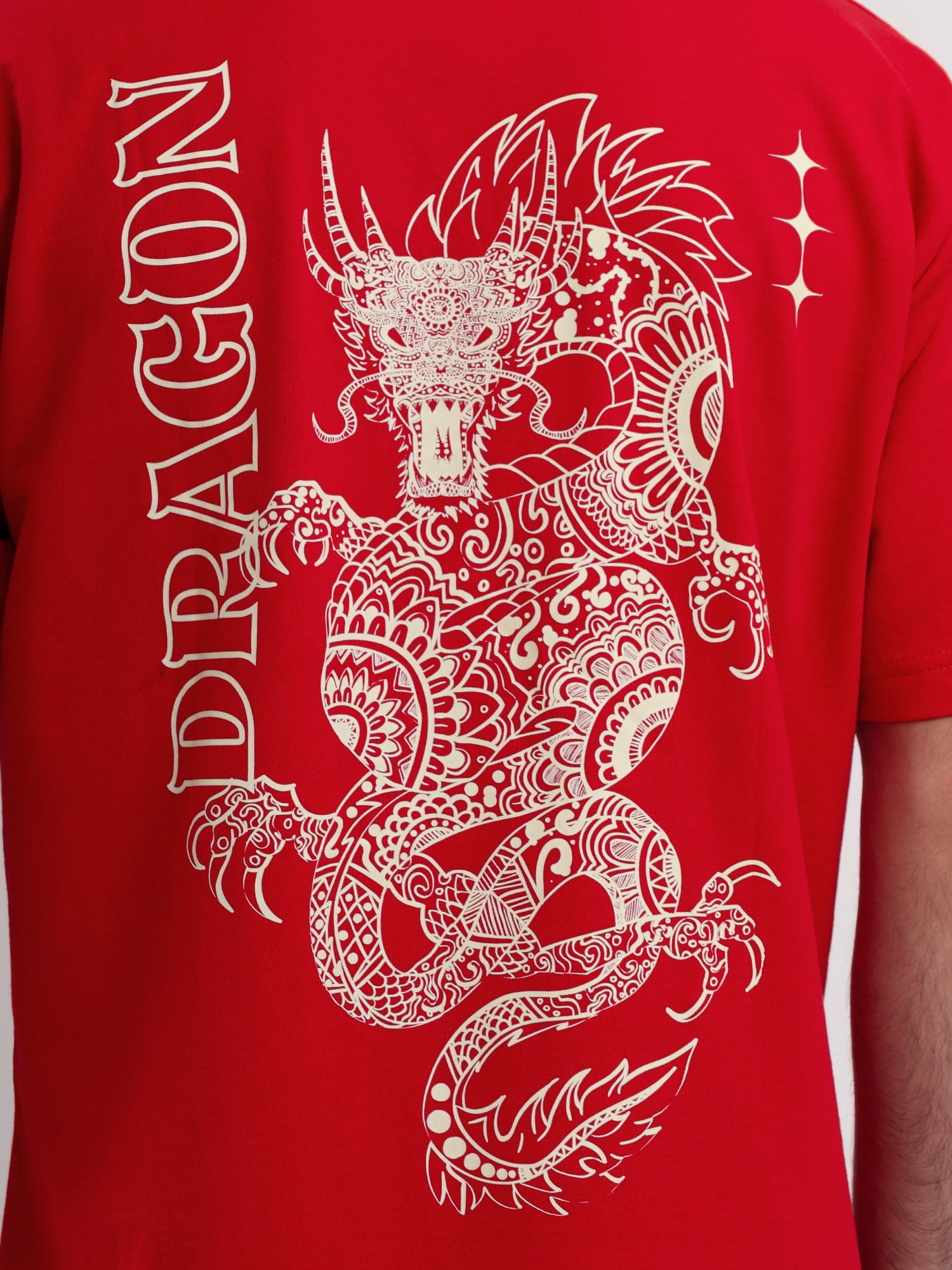 Men's Premium Oversized Graphic Print T-Shirt – Dragon Back Design