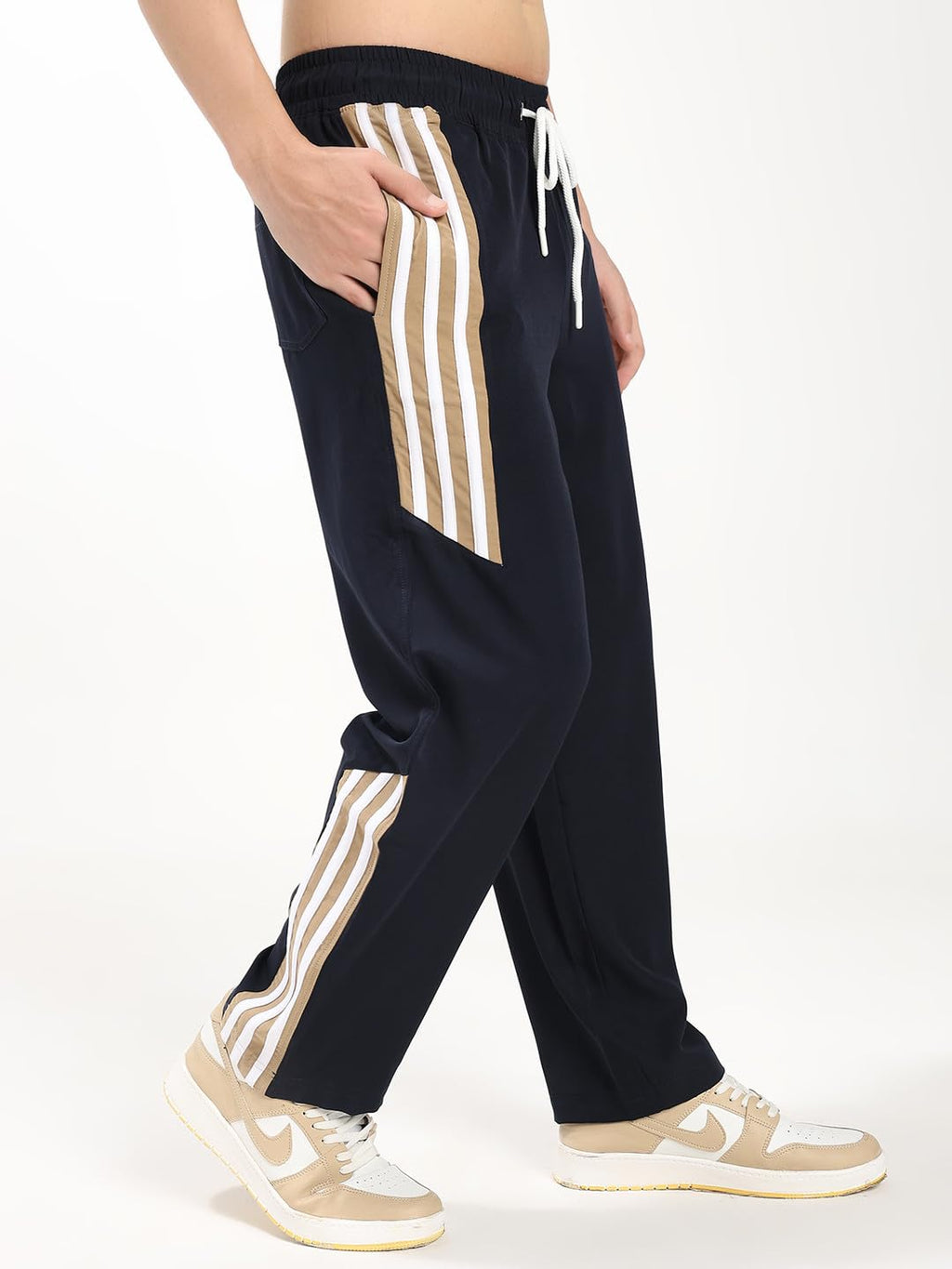 Men's Premium Relaxed Fit Track Pant with Side Stripe Design