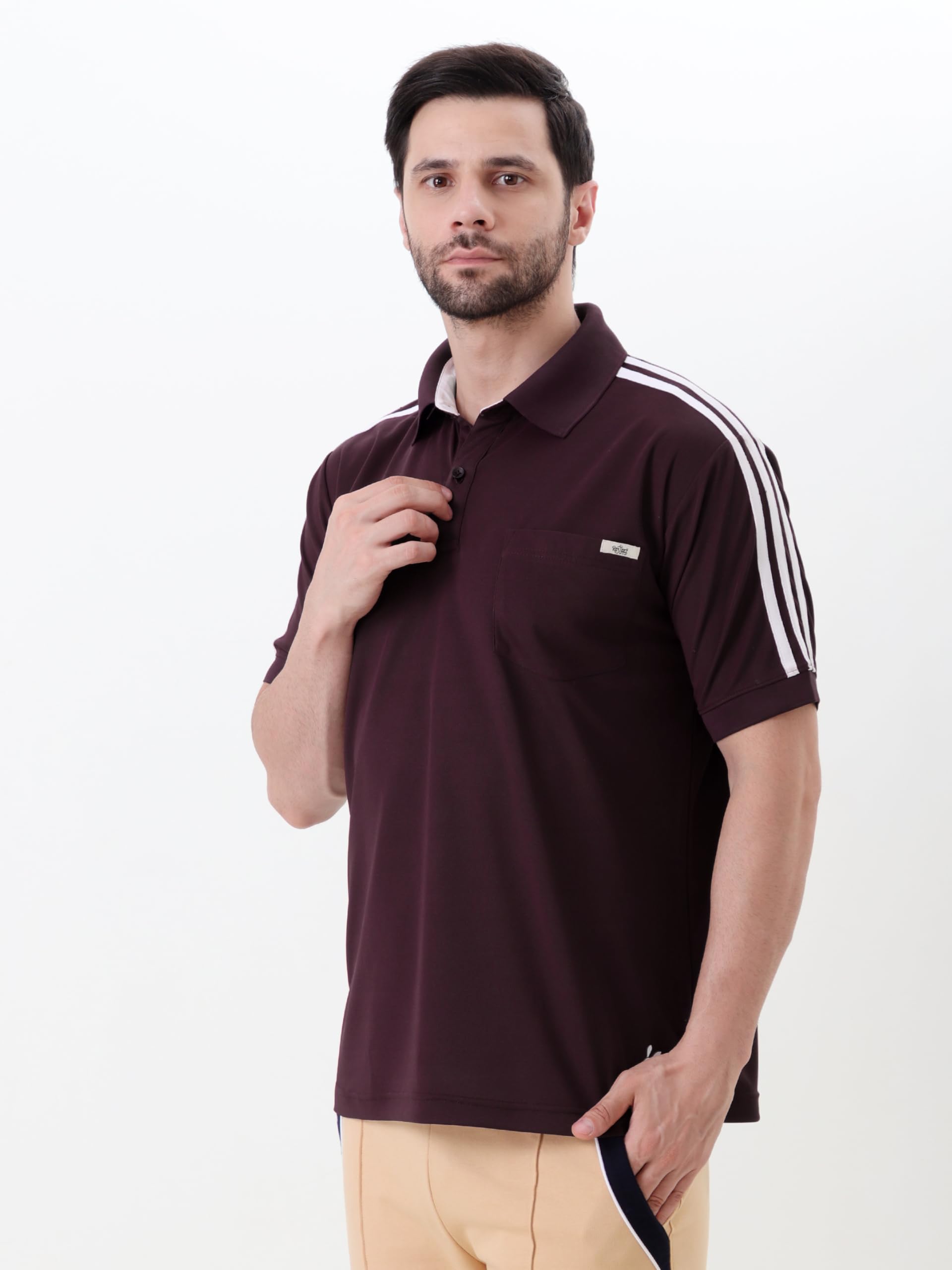 Men's Performance Polo T Shirt Half Sleeve Athletic Casual Regular Fit
