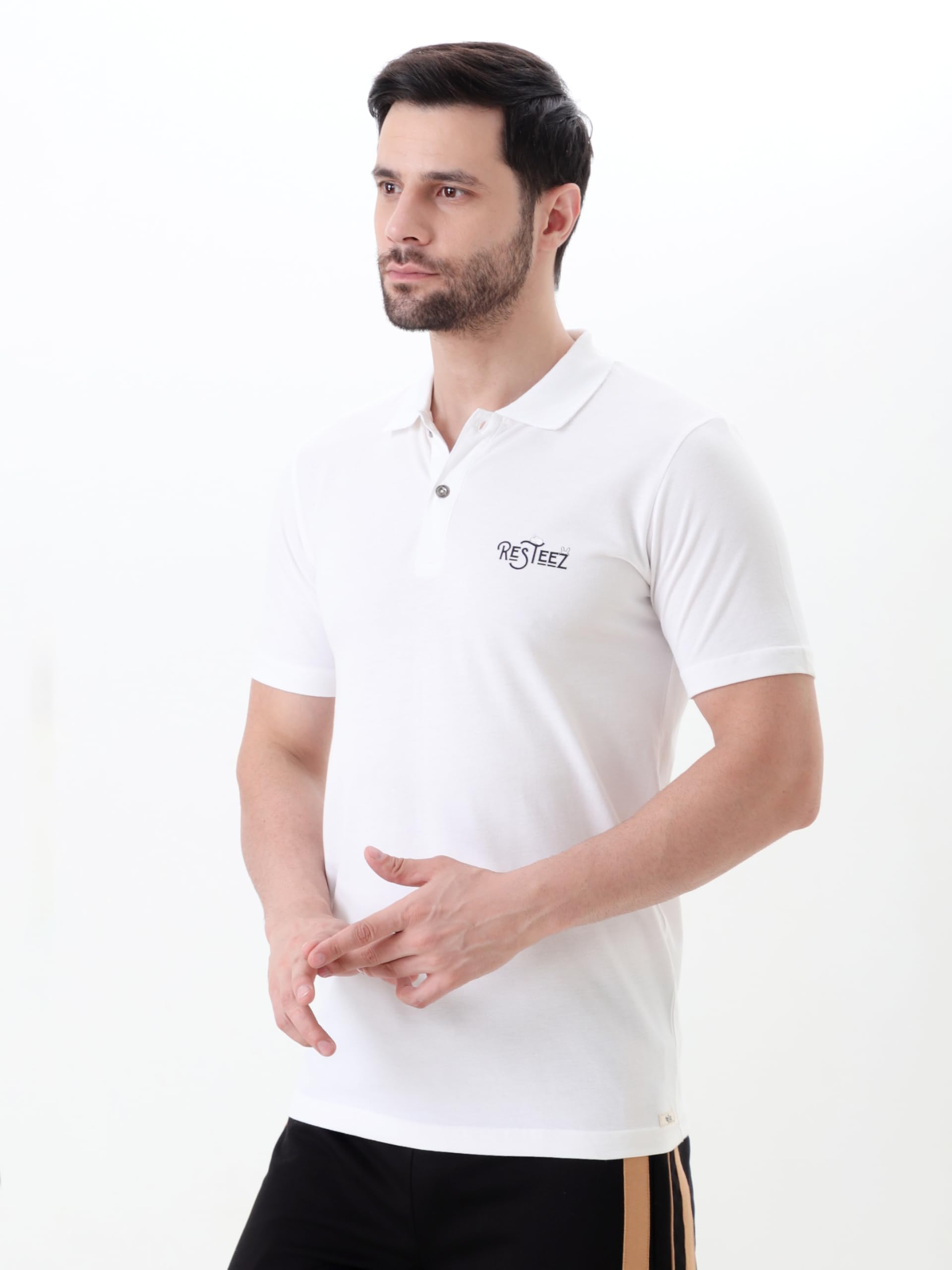 Men's Performance Polo T Shirt Half Sleeve Athletic Casual Regular Fit