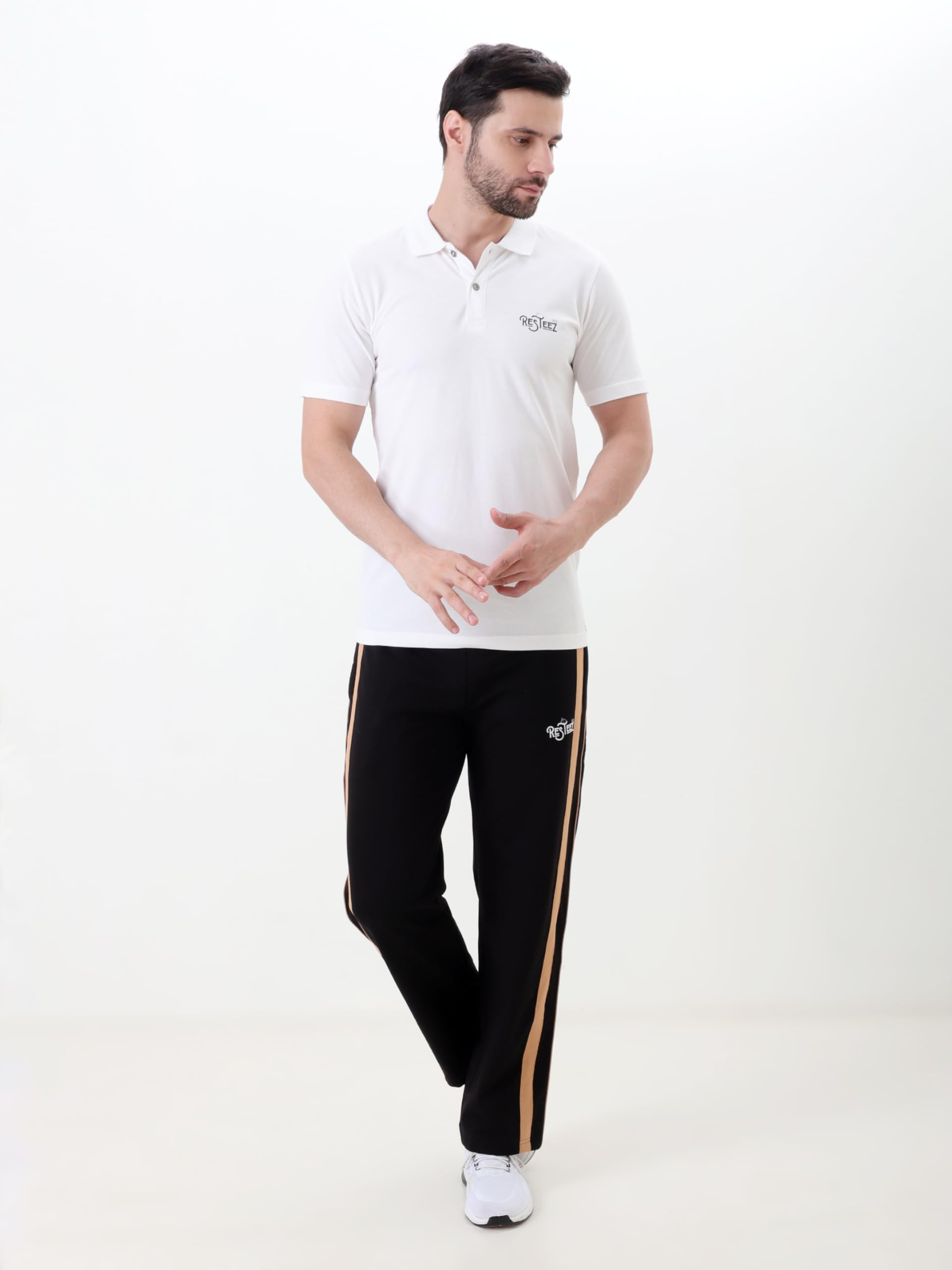 Men's Performance Polo T Shirt Half Sleeve Athletic Casual Regular Fit