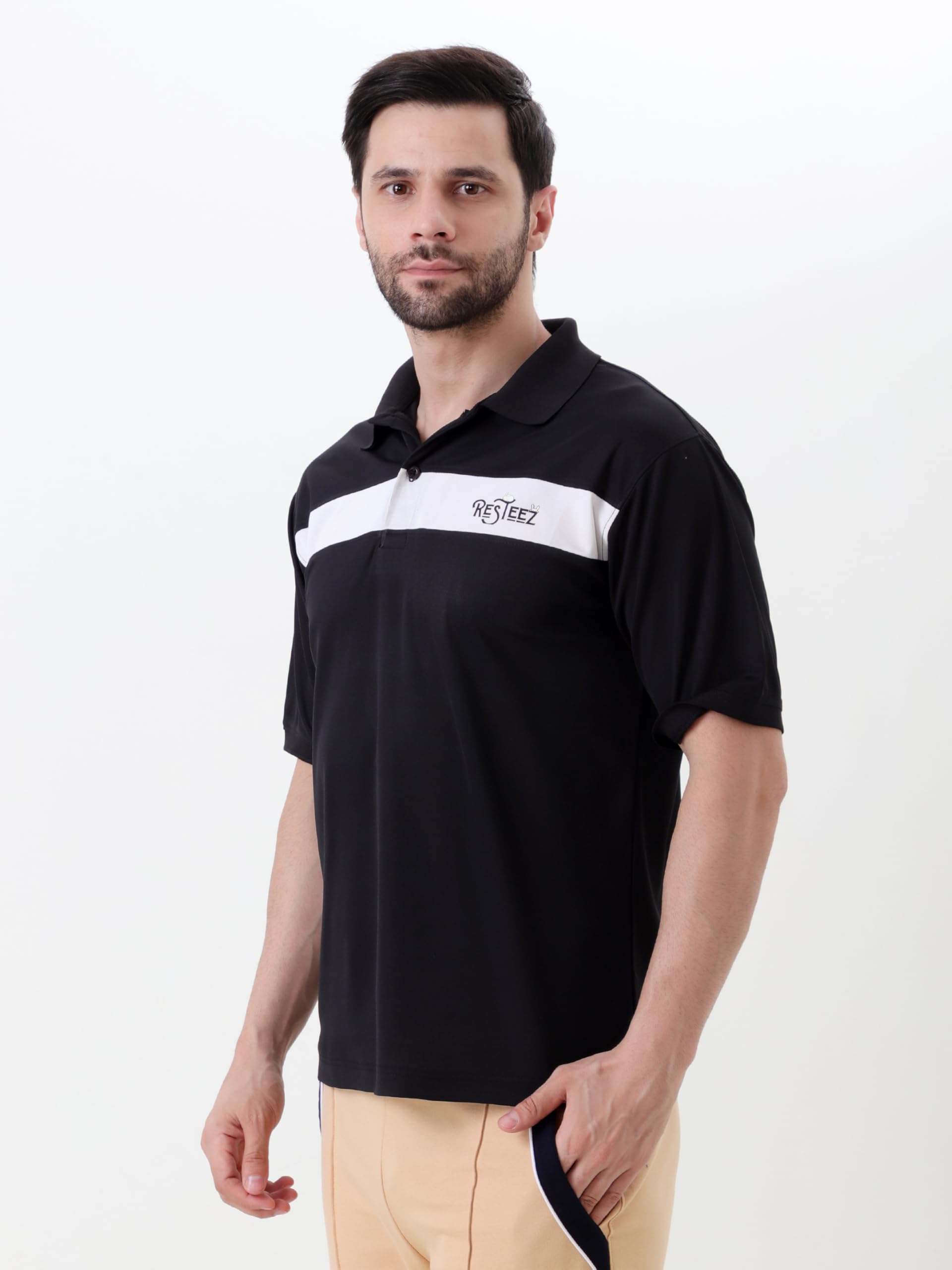 Men's Performance Polo T Shirt Half Sleeve Athletic Casual Regular Fit