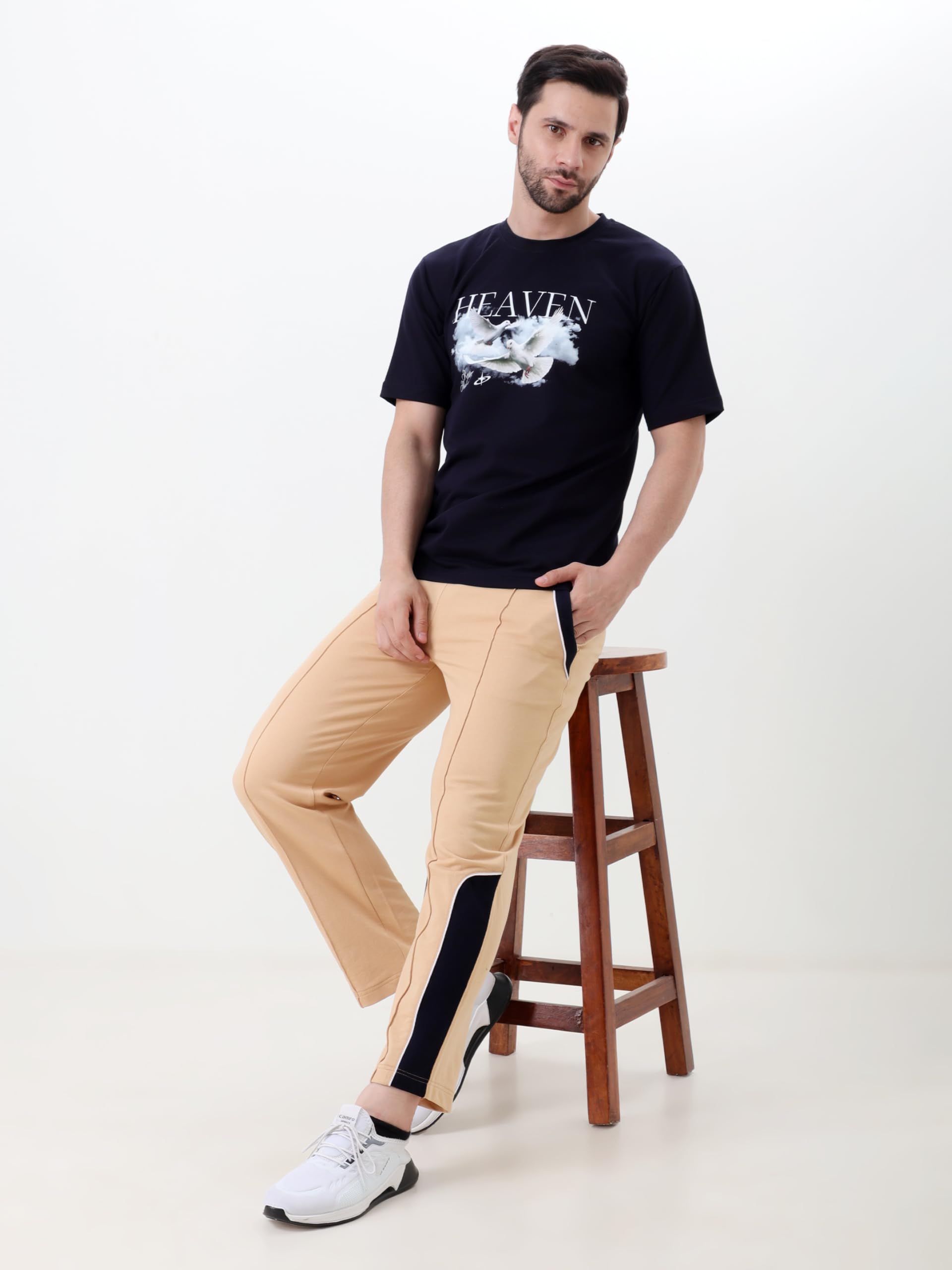 Men Viking Warriors Graphic Oversized T Shirt Premium Cotton Casual Streetwear Tee