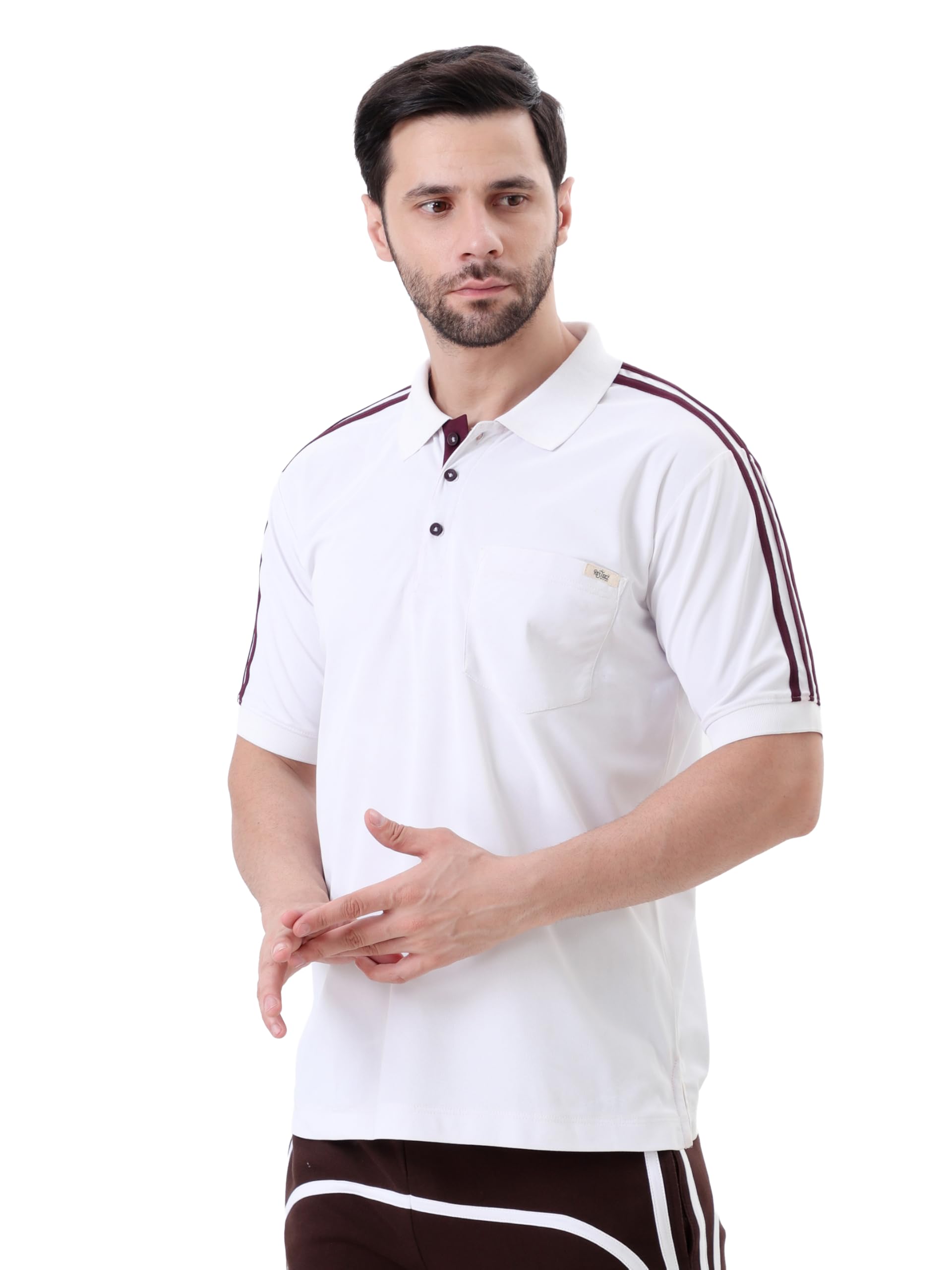 Men's Performance Polo T Shirt Half Sleeve Athletic Casual Regular Fit