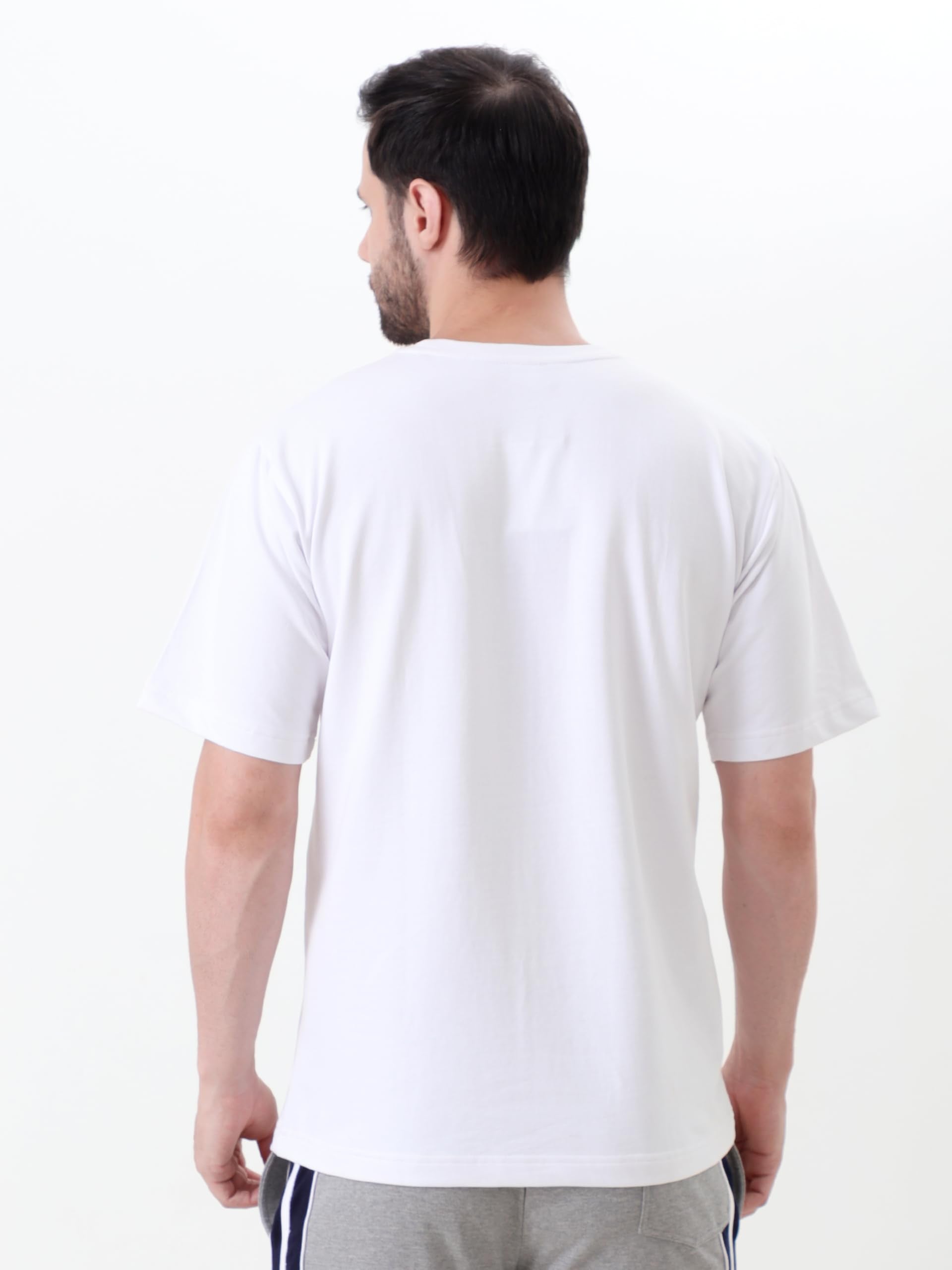 Men Viking Warriors Graphic Oversized T Shirt Premium Cotton Casual Streetwear Tee