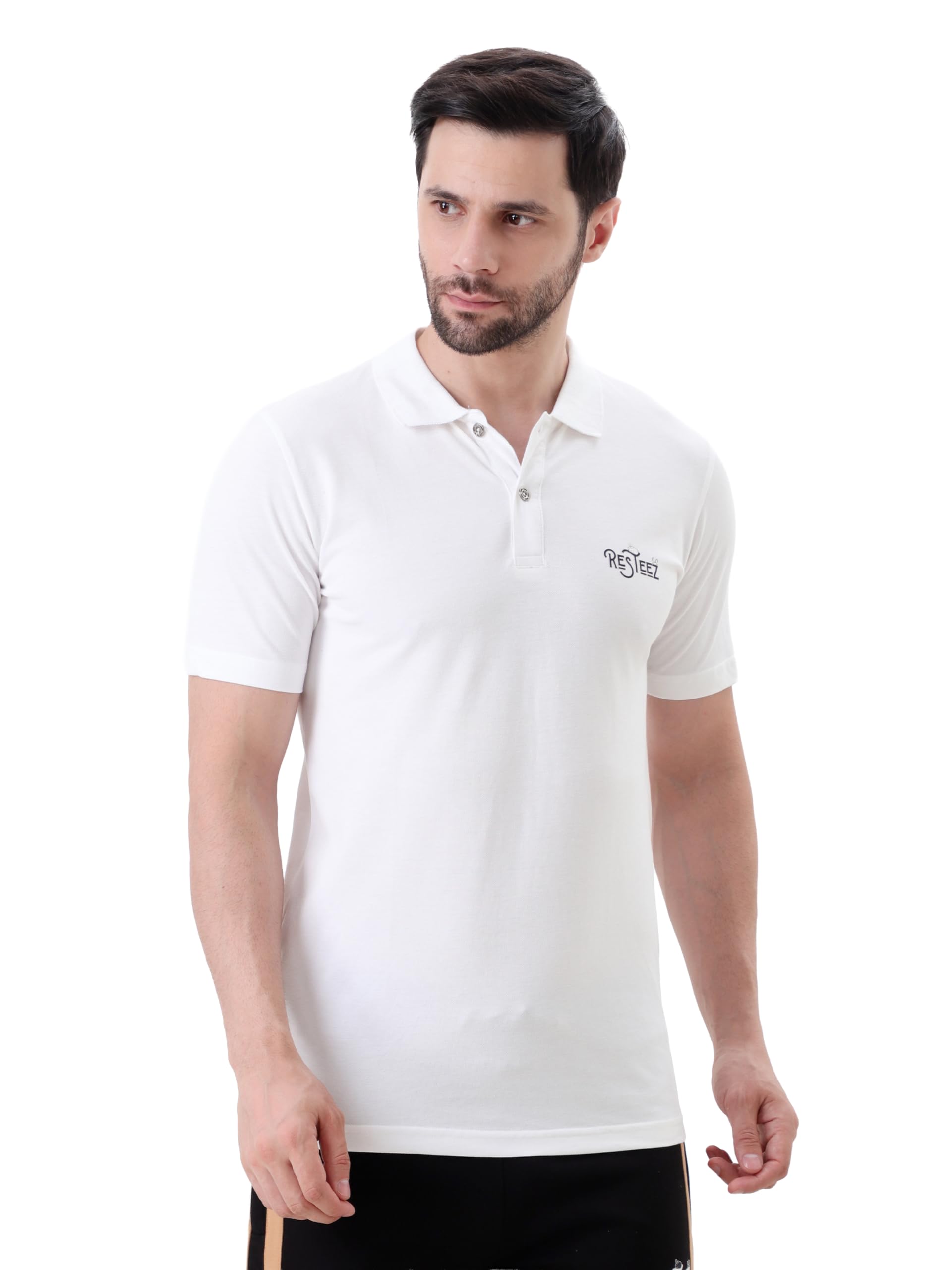 Men's Performance Polo T Shirt Half Sleeve Athletic Casual Regular Fit